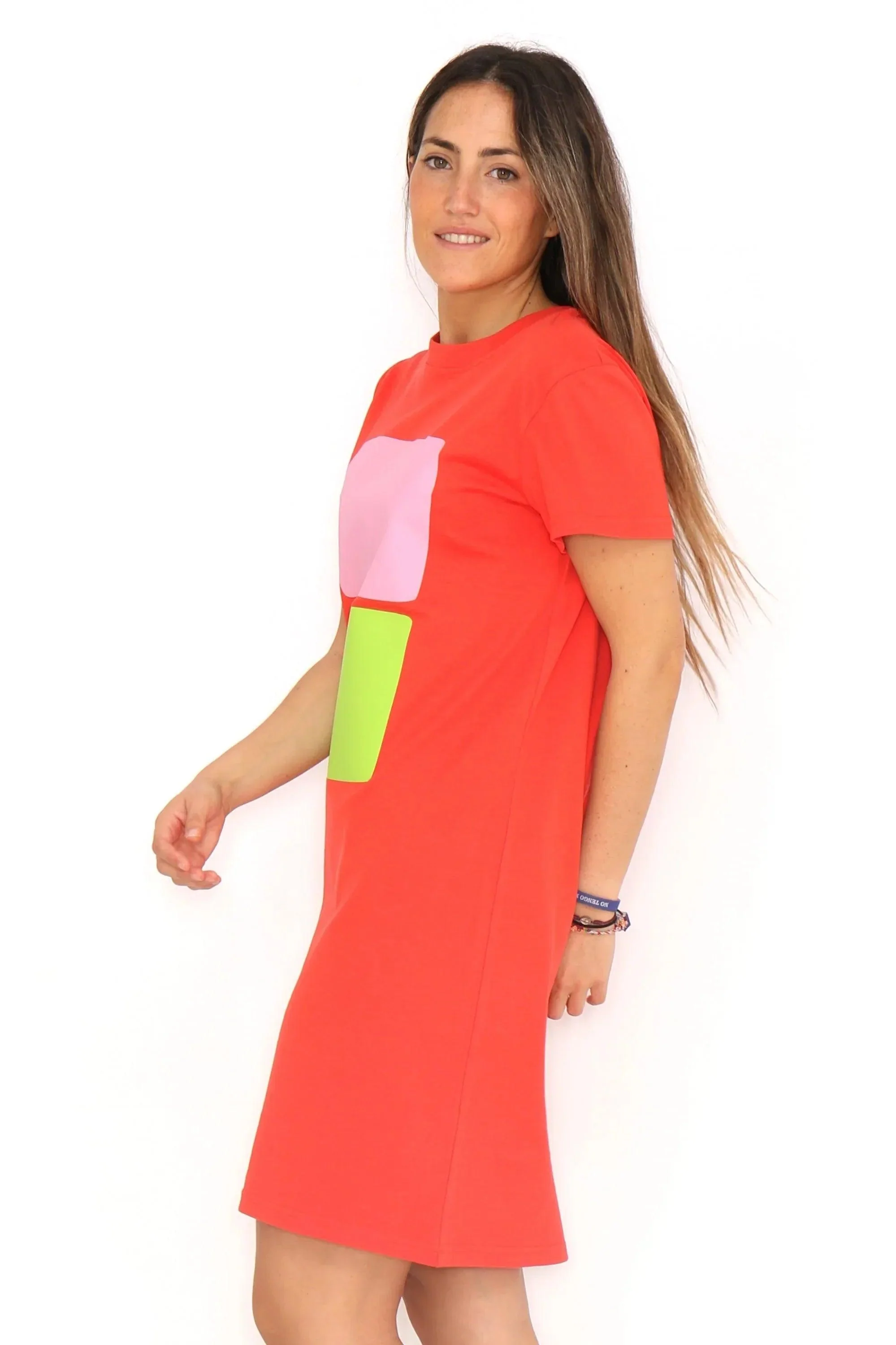 VESTIDO ROJO 2 CUADROS - Image 3