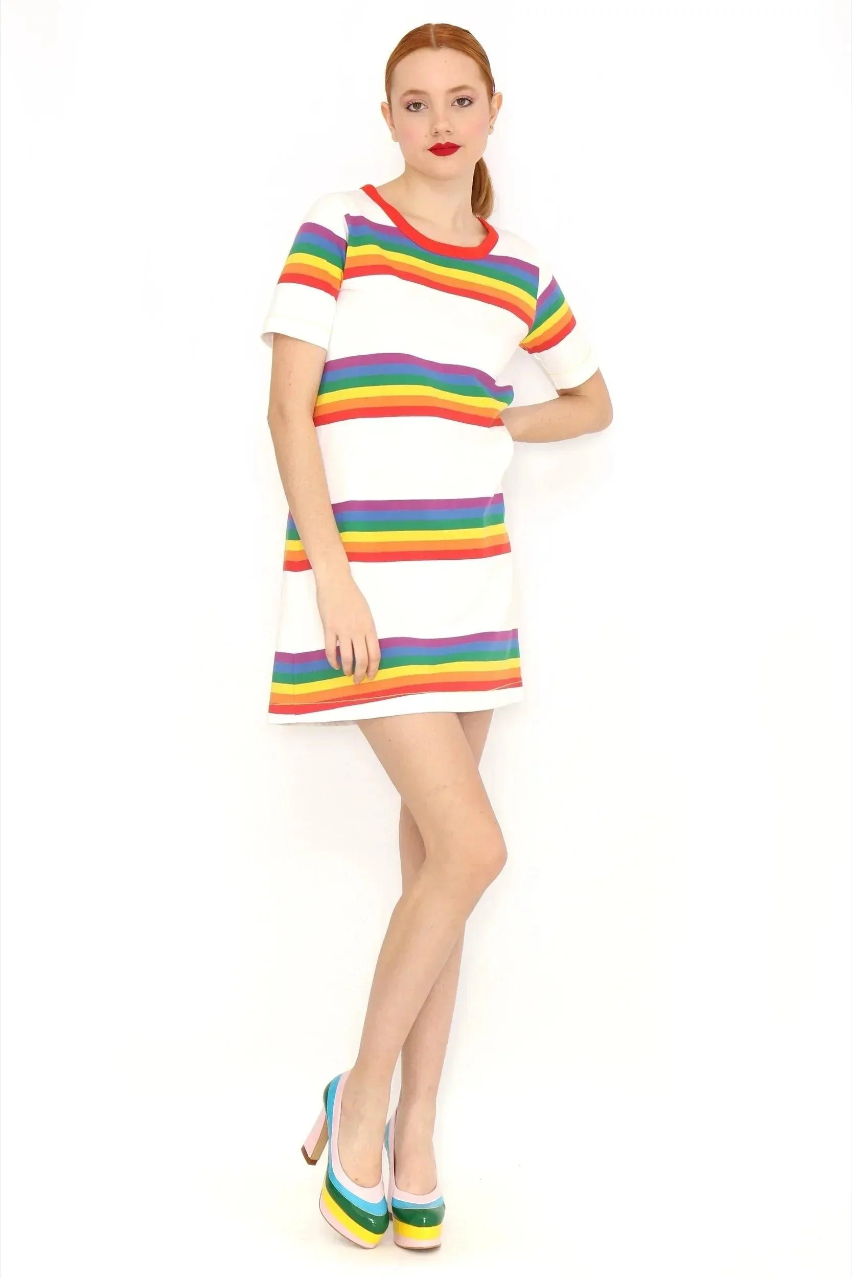 VESTIDO BLANCO RAYAS - Image 2
