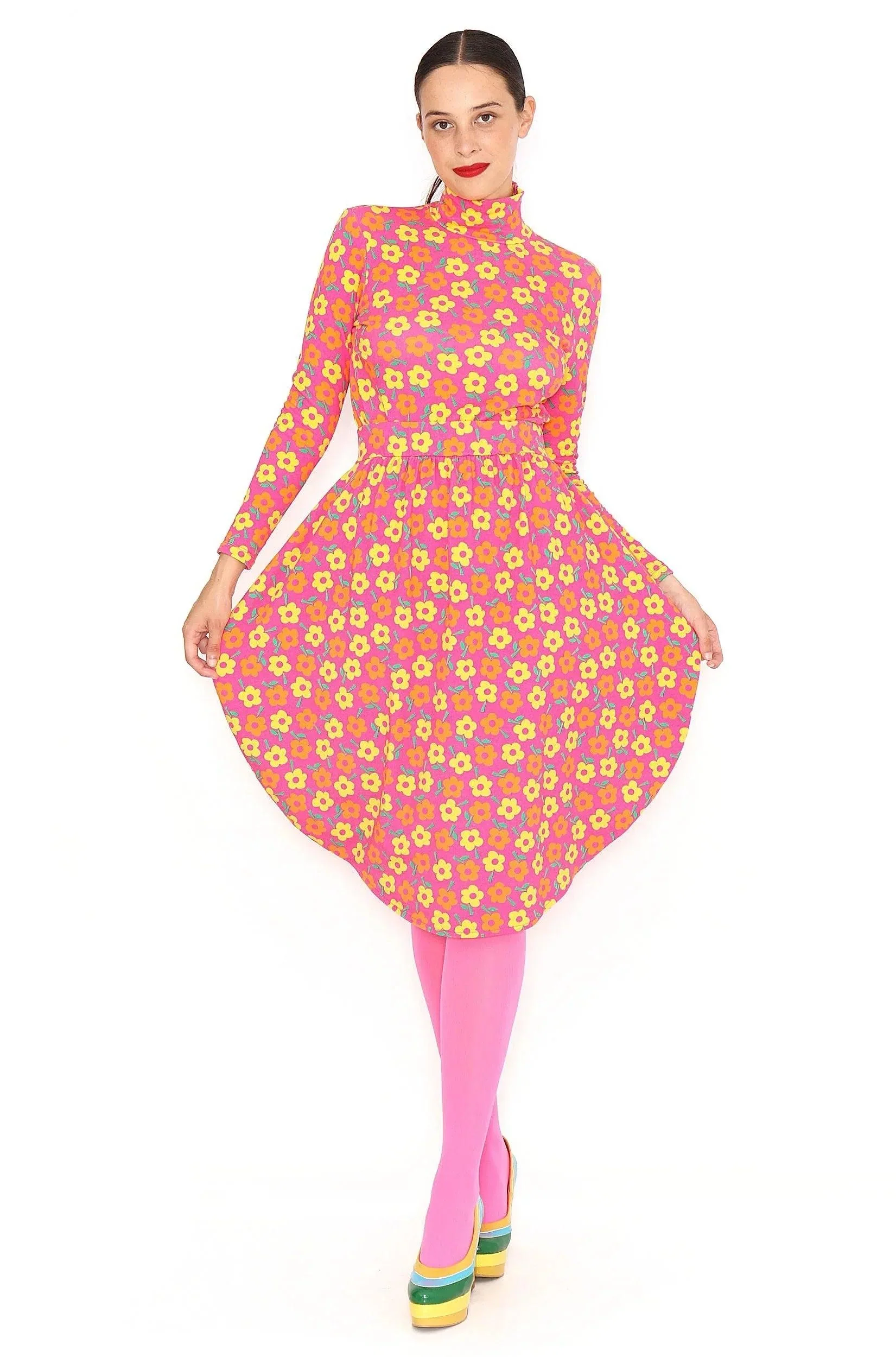 FALDA CIRCULO FLORES