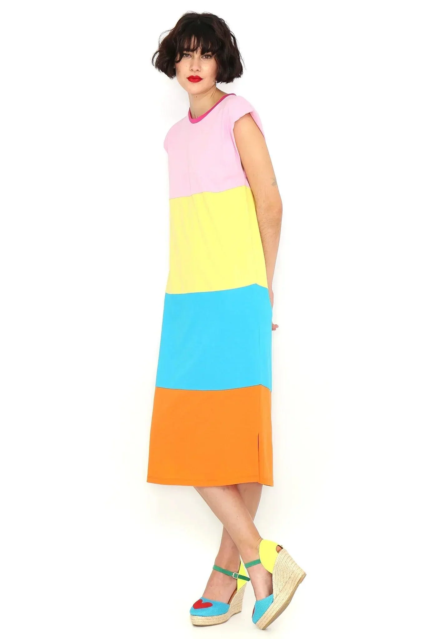 VESTIDO RAYAS HOMBRERAS - Image 4