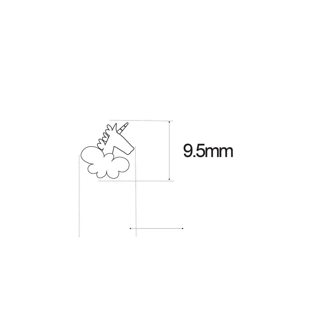 PENDIENTES CHARM UNICORNIO ROSA - Image 2