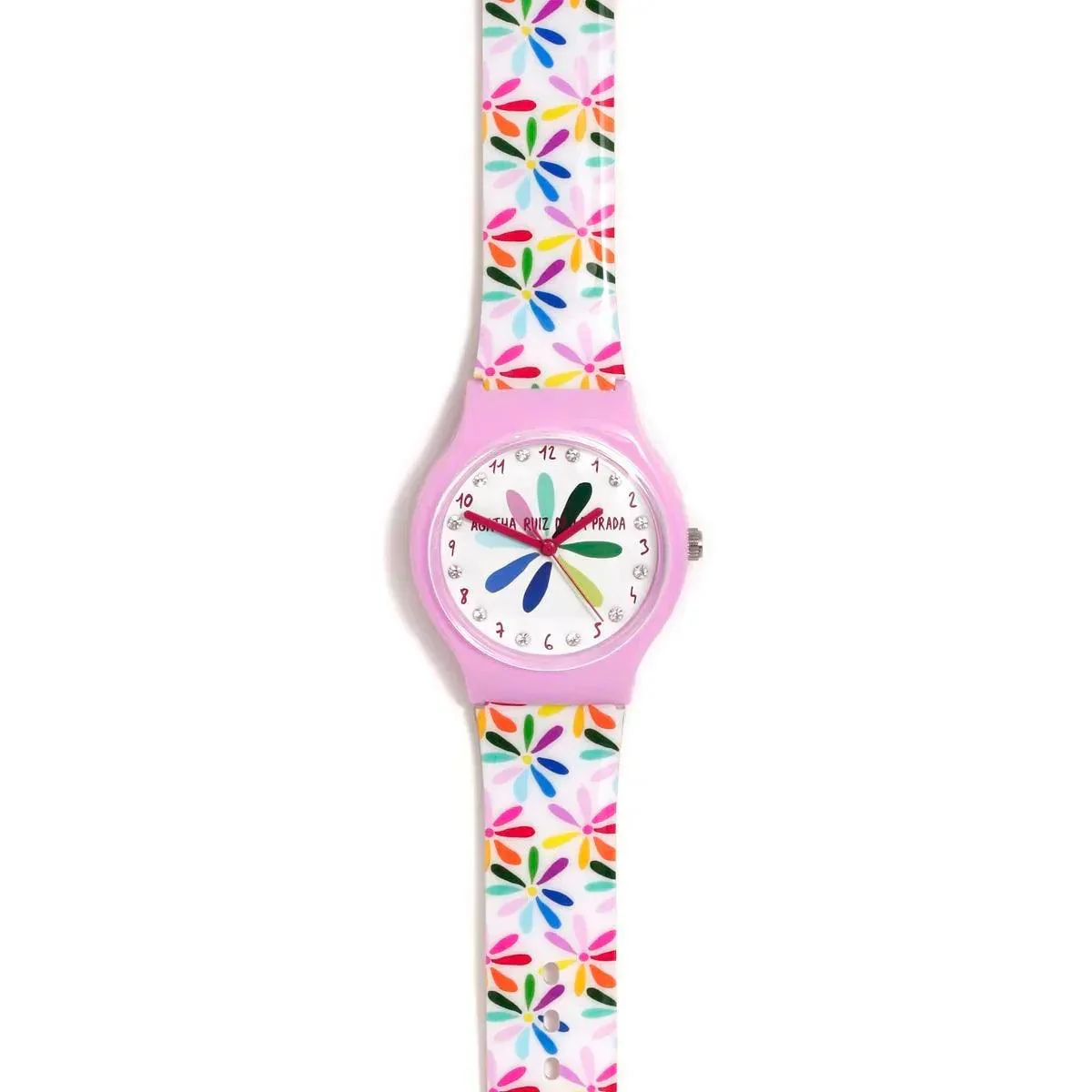 RELOJ FLIP MARGARITAS CON CIRCONITAS