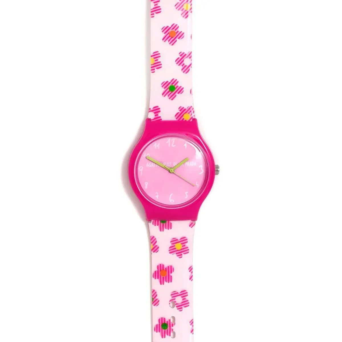 RELOJ FLIP FLORECITAS RALLADAS