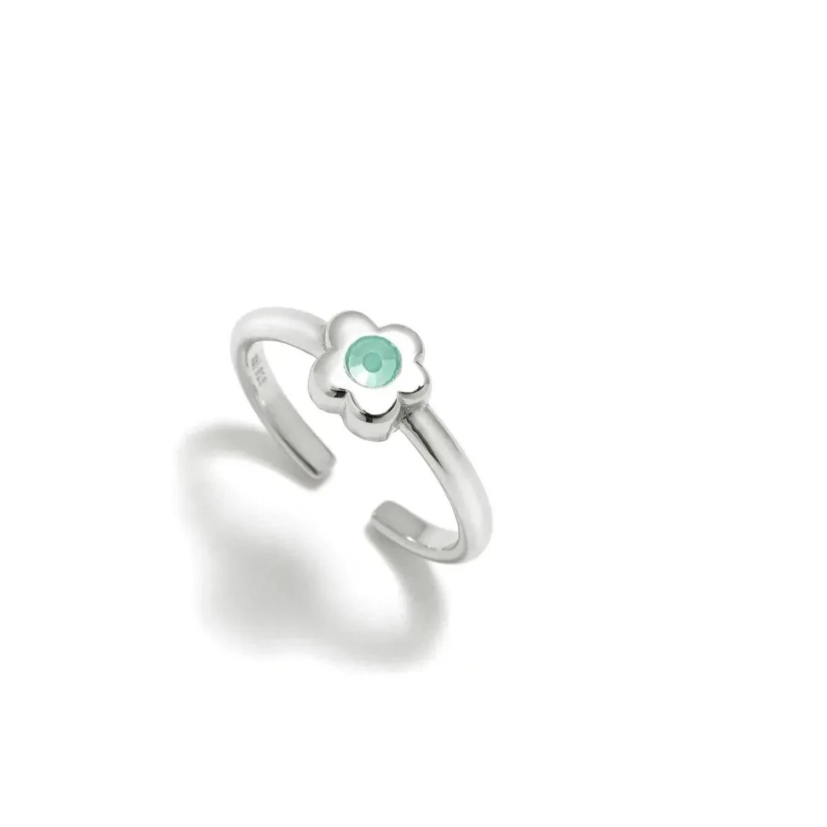 ANILLO MULTISIZE FLOR GAGA PLATA CZ AGUA
