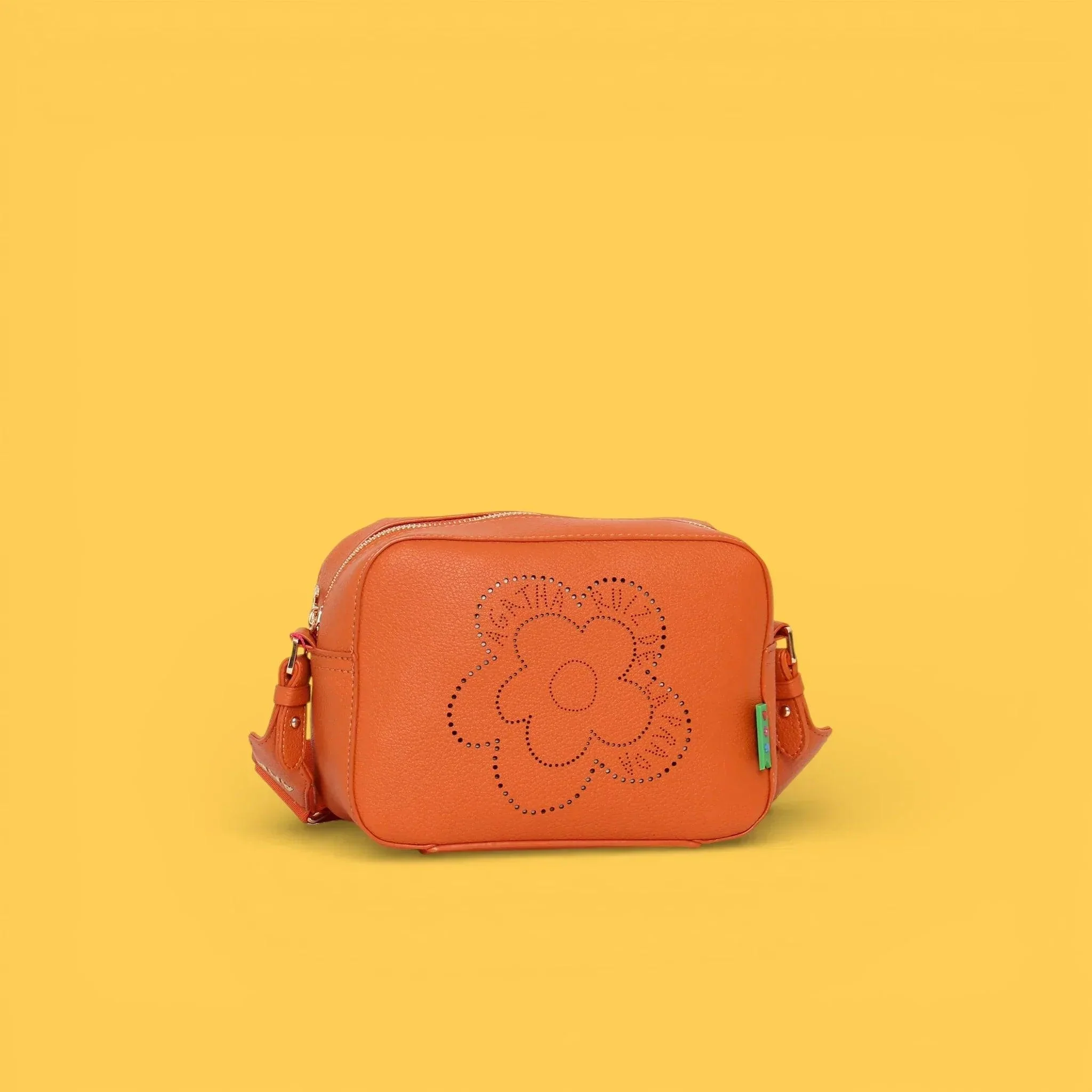 BANDOLERA CALADO FLOR NARANJA