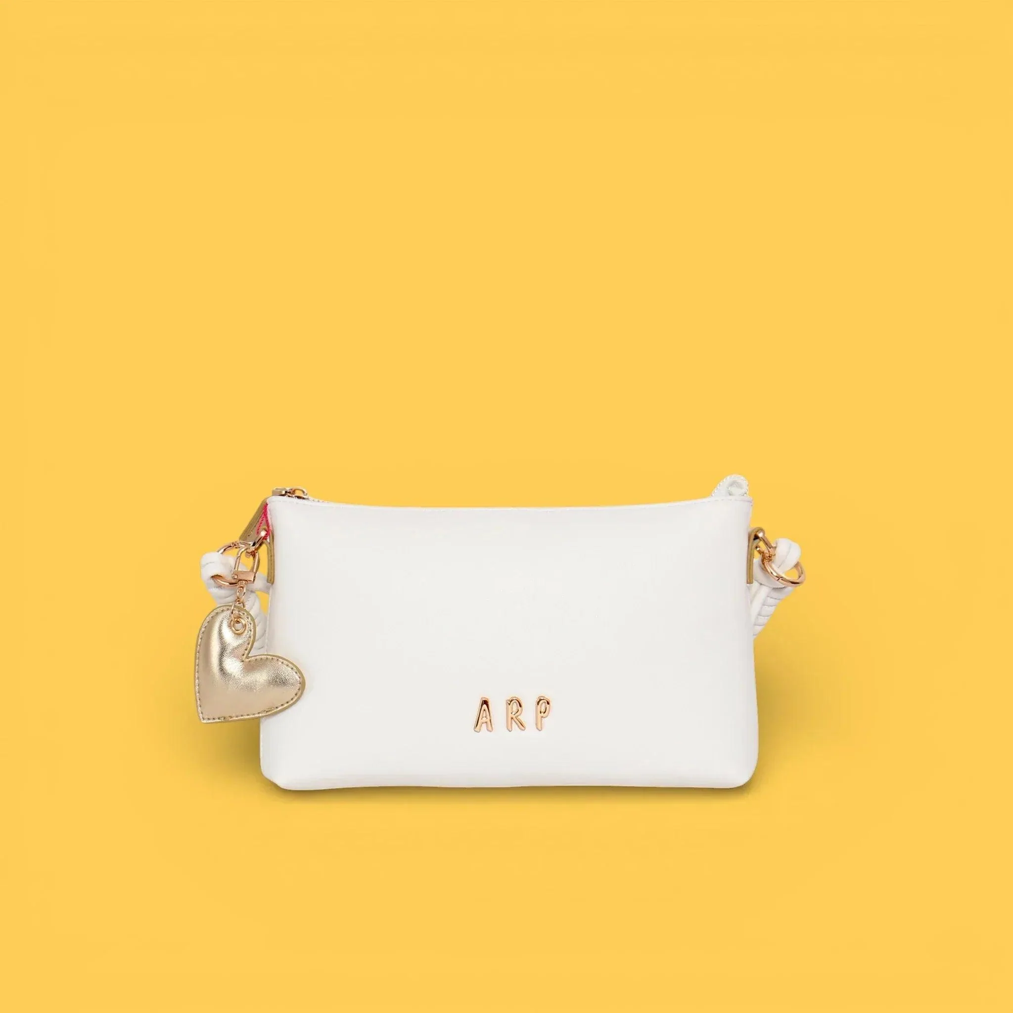 BANDOLERA PLANA CORDON LOVE BLANCO