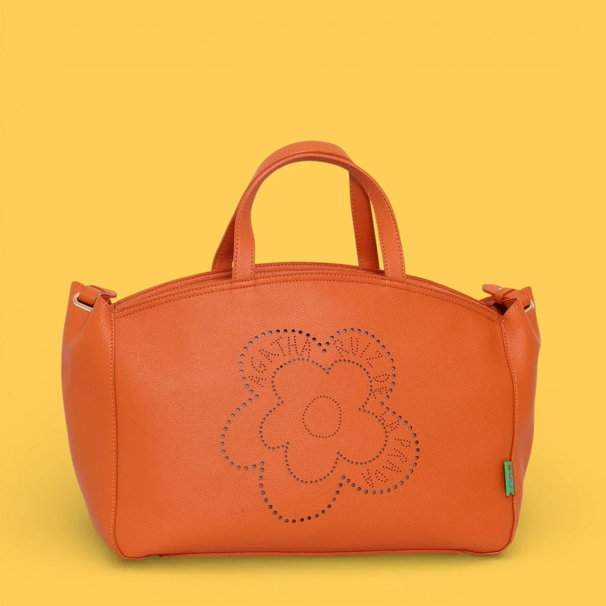 BOLSO CALADO FLOR NARANJA