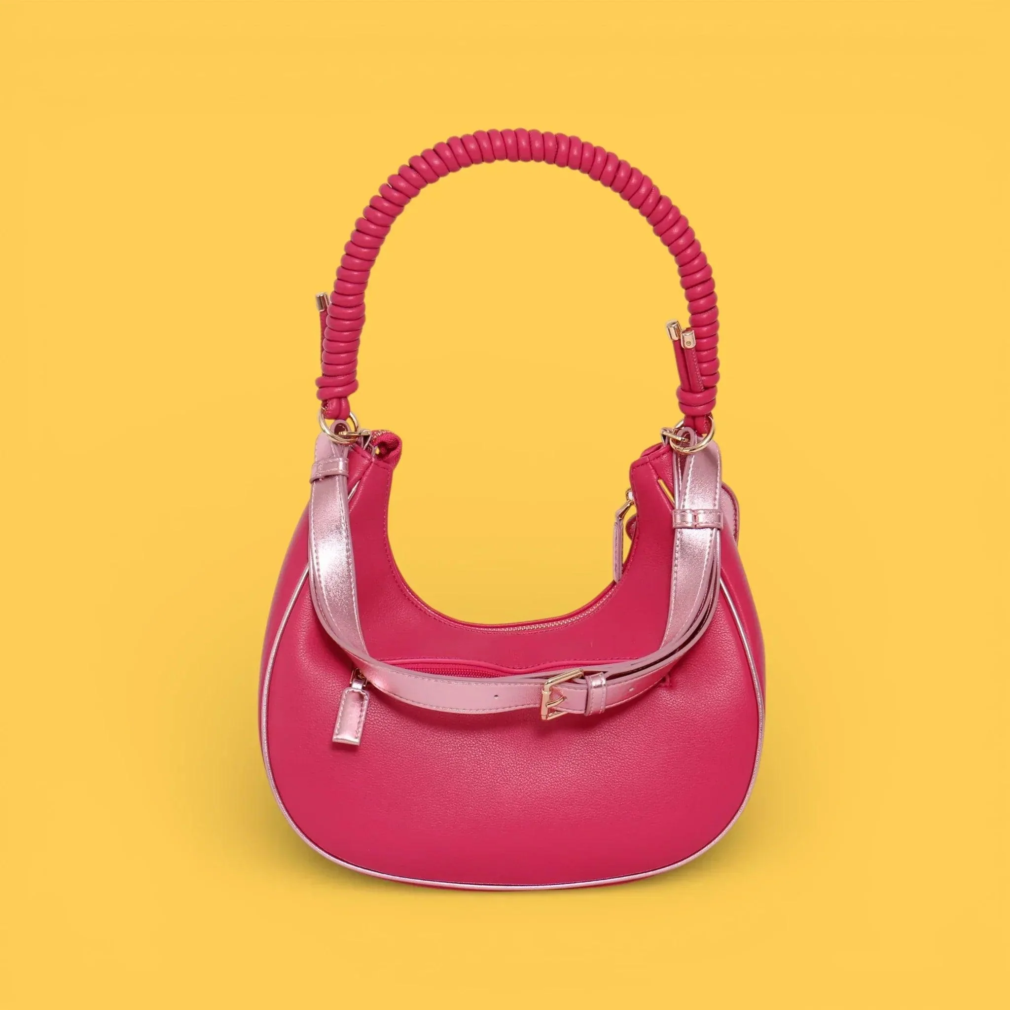 BOLSO GONDOLA CORDON LOVE ROSA - Image 3