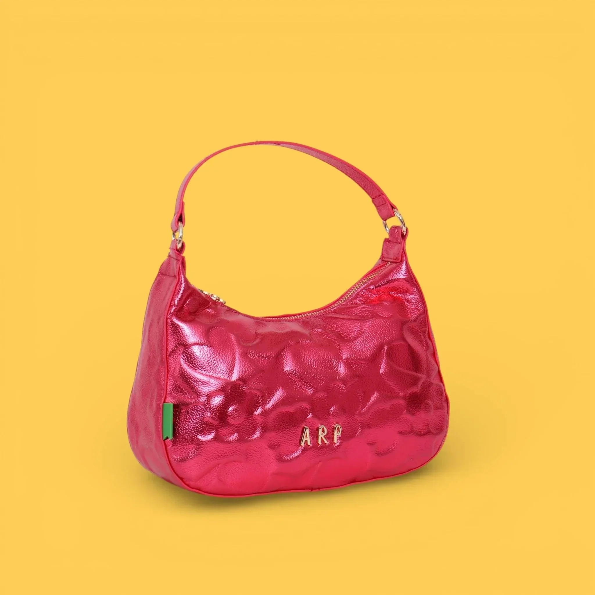 BOLSO GONDOLA GRABADO ICONOS FUCSIA