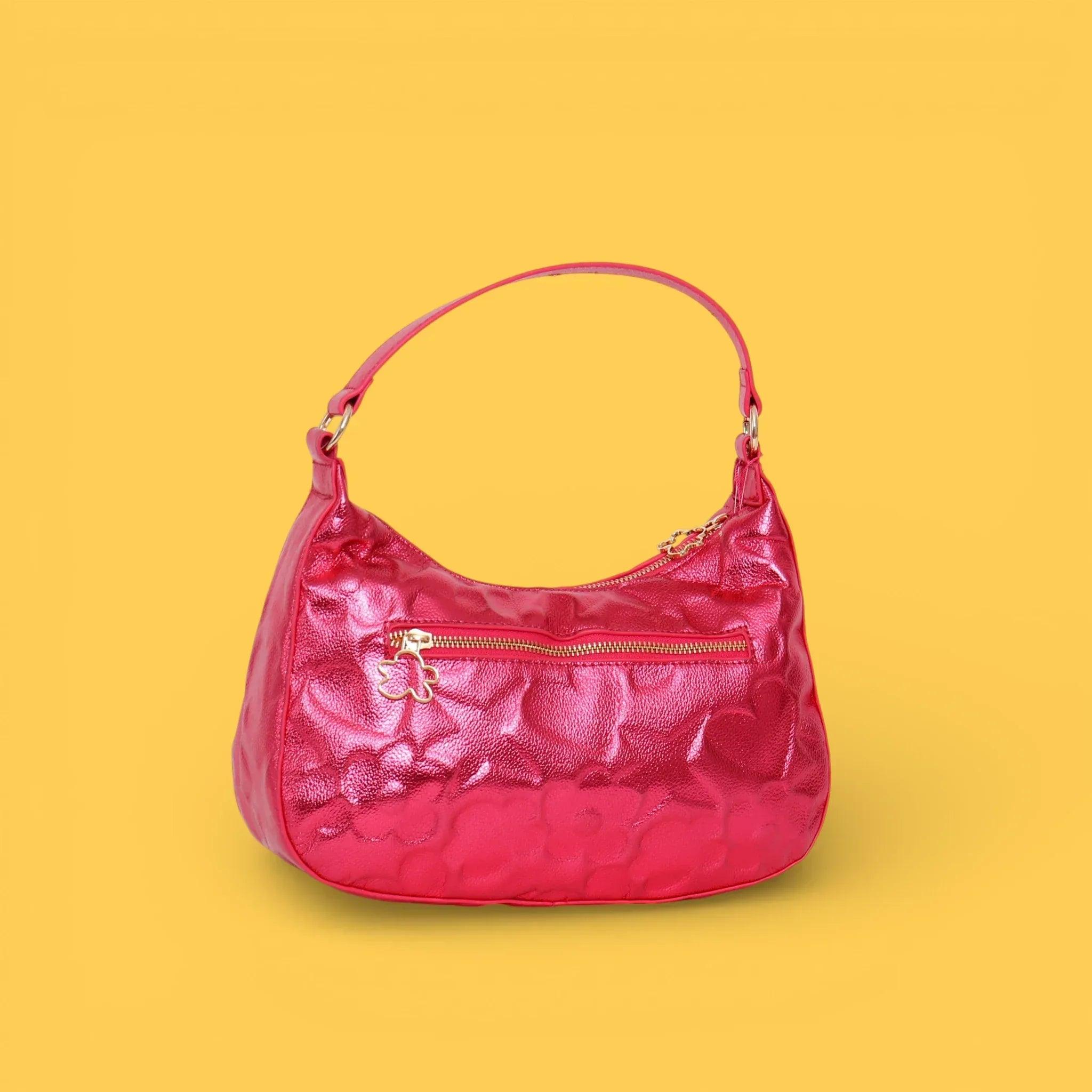BOLSO GONDOLA GRABADO ICONOS FUCSIA - Image 3