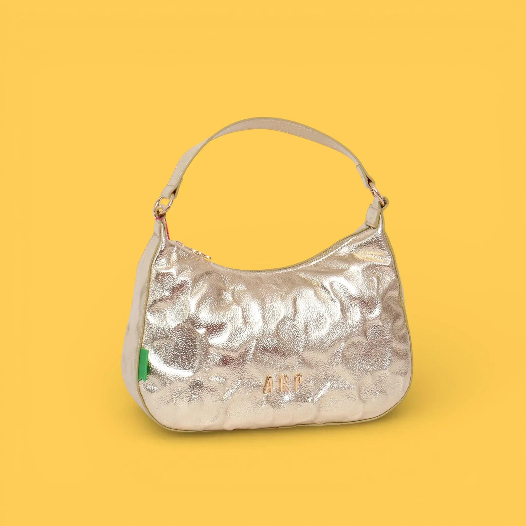BOLSO GONDOLA GRABADO ICONOS PLATINO
