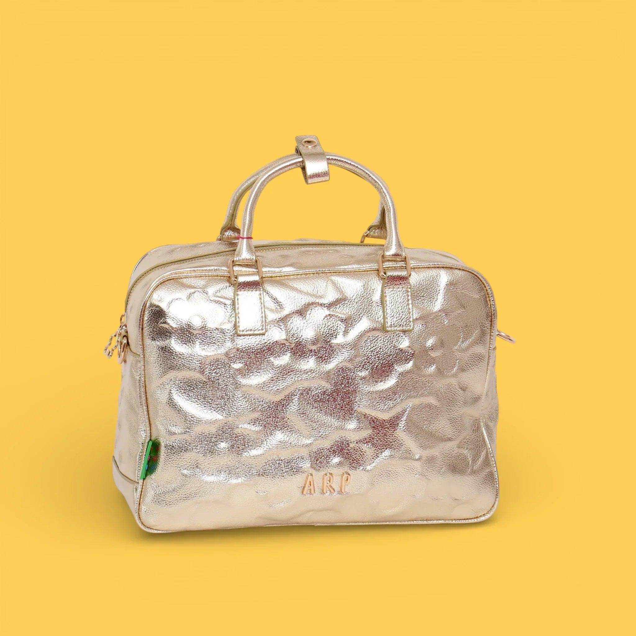 BOLSO GRABADO ICONOS PLATINO