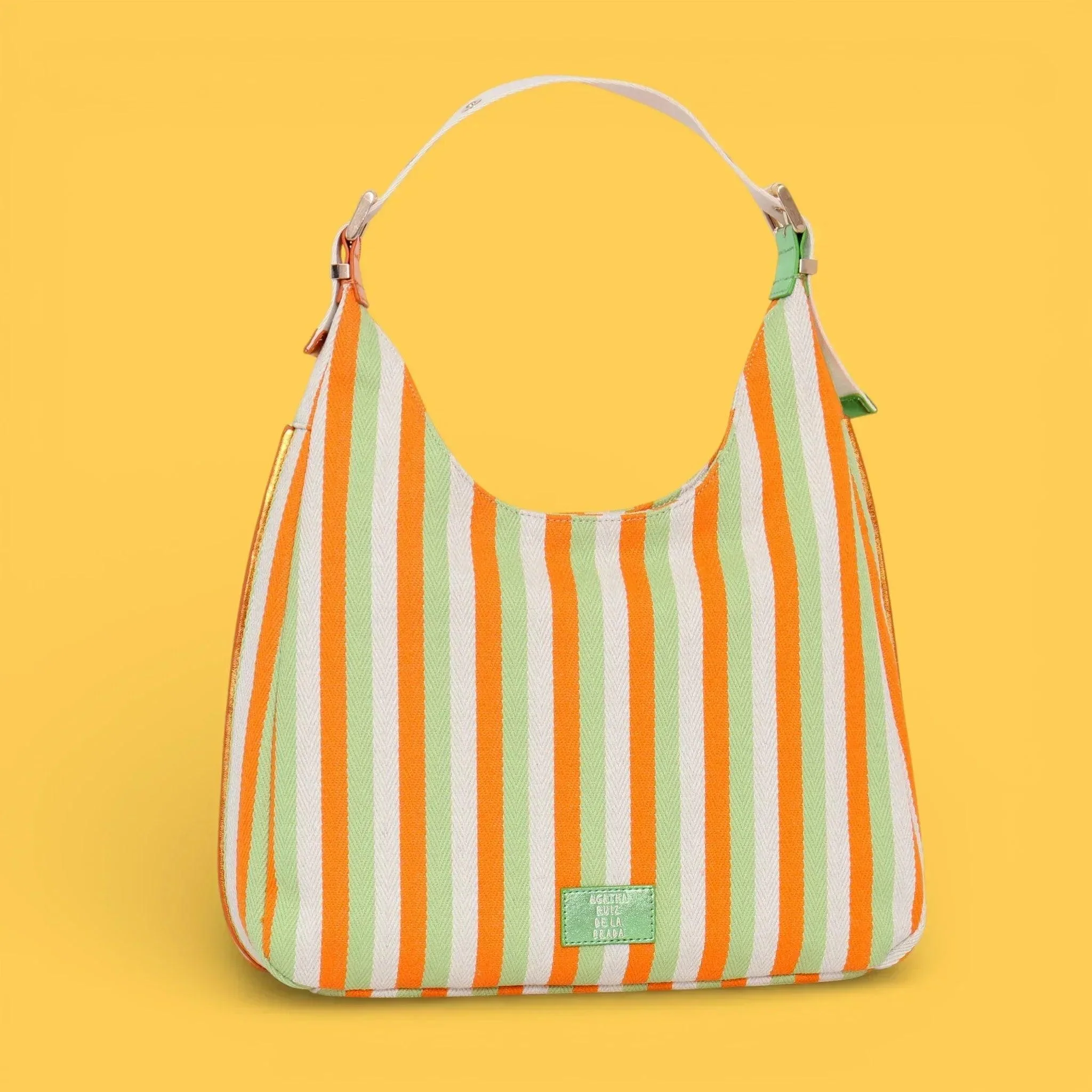 BOLSO HOBO LONA LINEAS NARANJA - Image 3