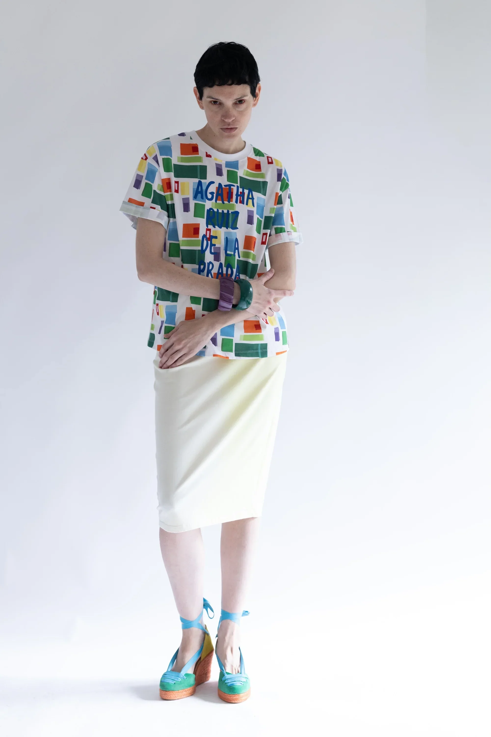 CAMISETA BLANCA CUADROS - Image 3