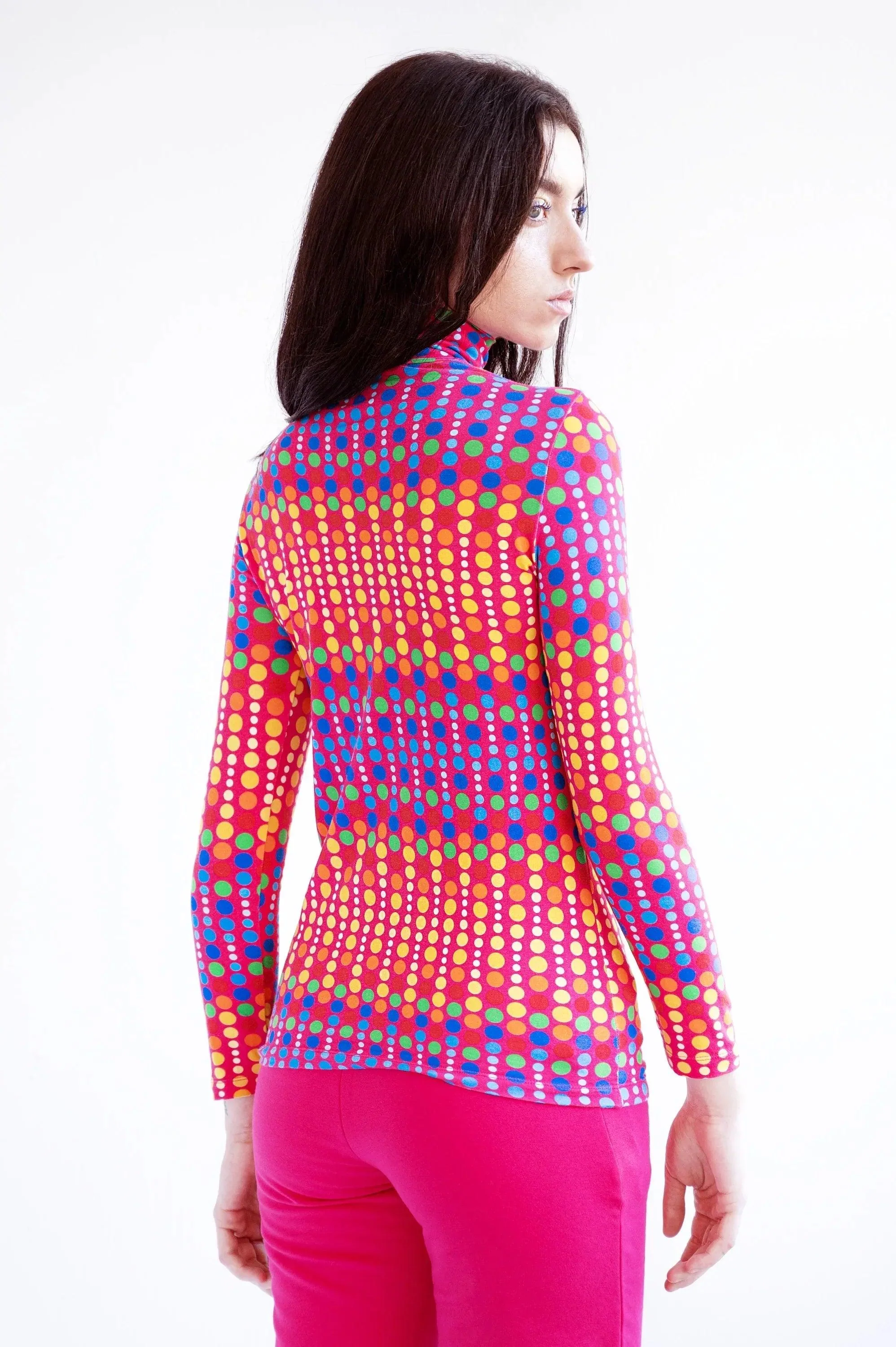 CAMISETA CUELLO ALTO TOPOS MULTICOLOR - Image 5