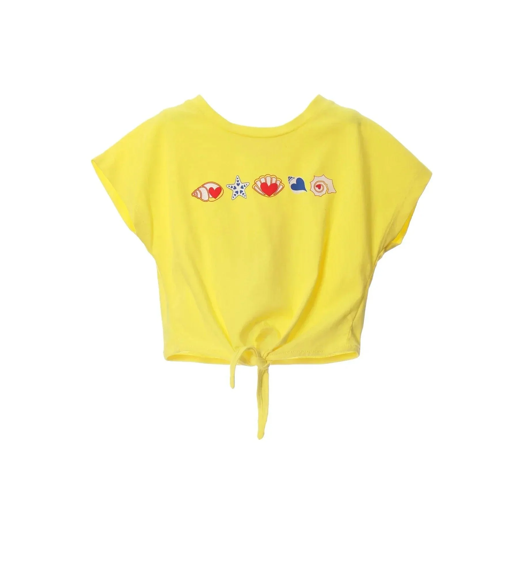 CAMISETA NUDO AMARILLA CONCHAS