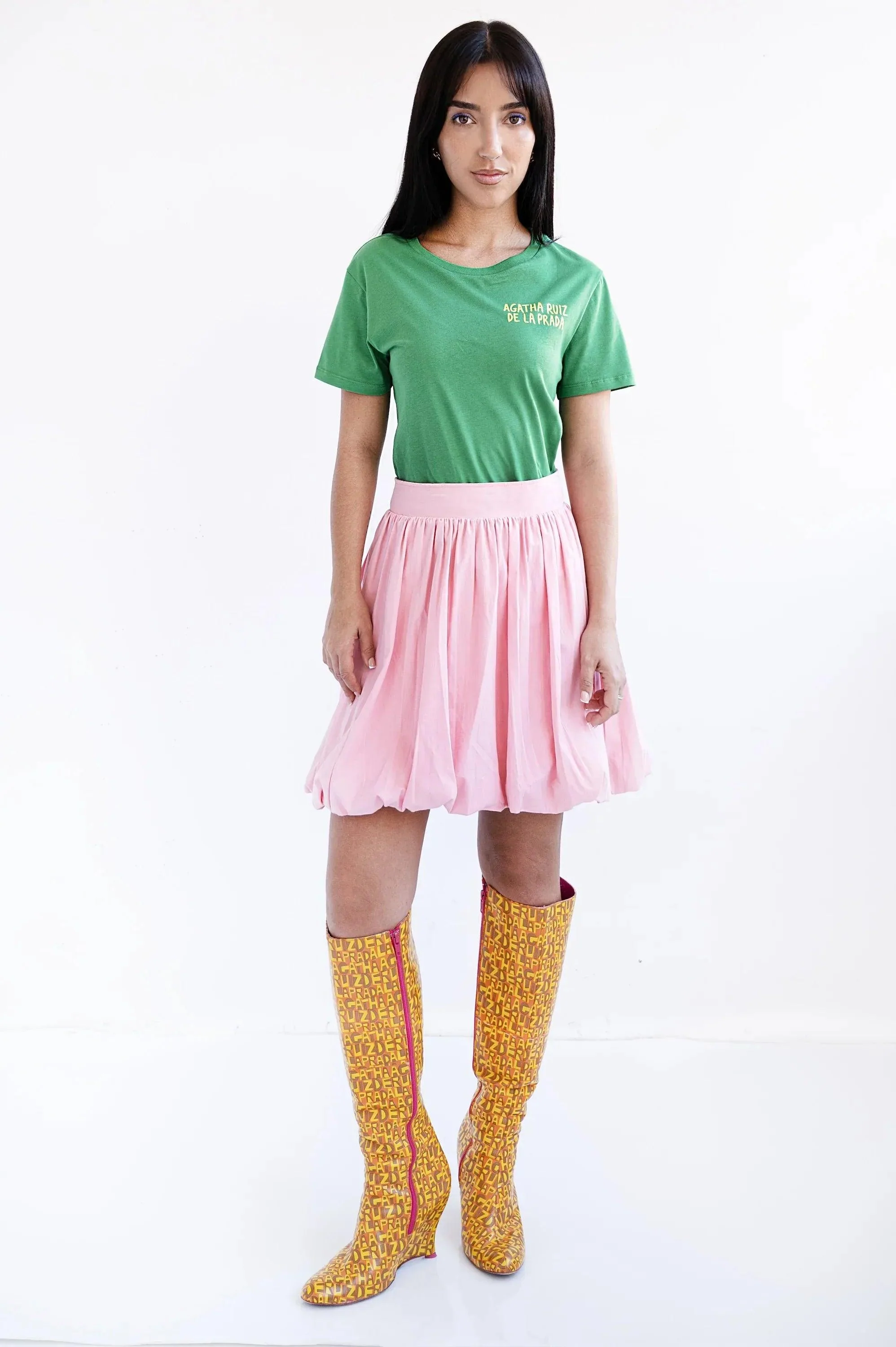 CAMISETA VERDE BASICA FLOR - Image 4
