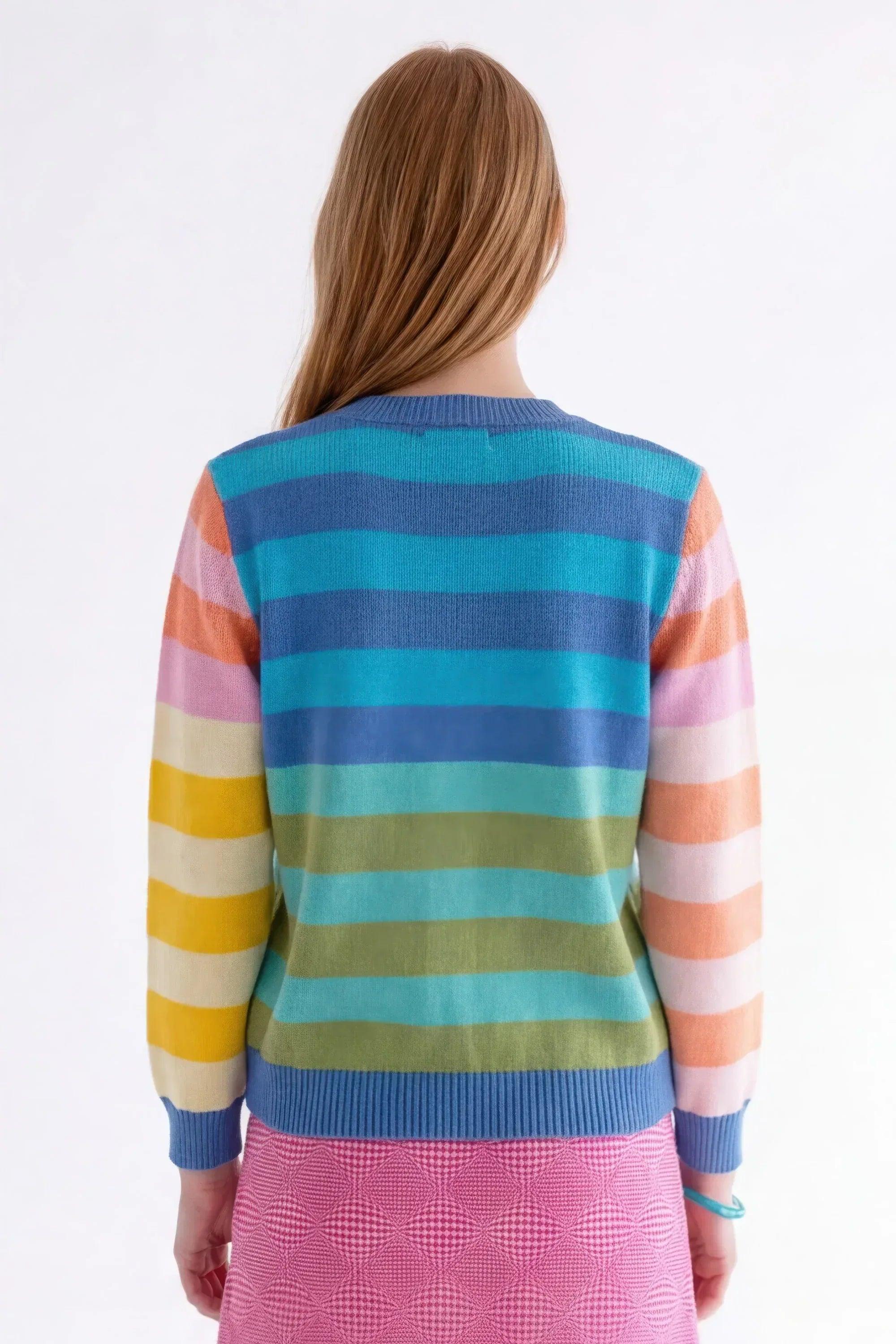 CHAQUETA RAYAS AZUL MUJER - Image 4