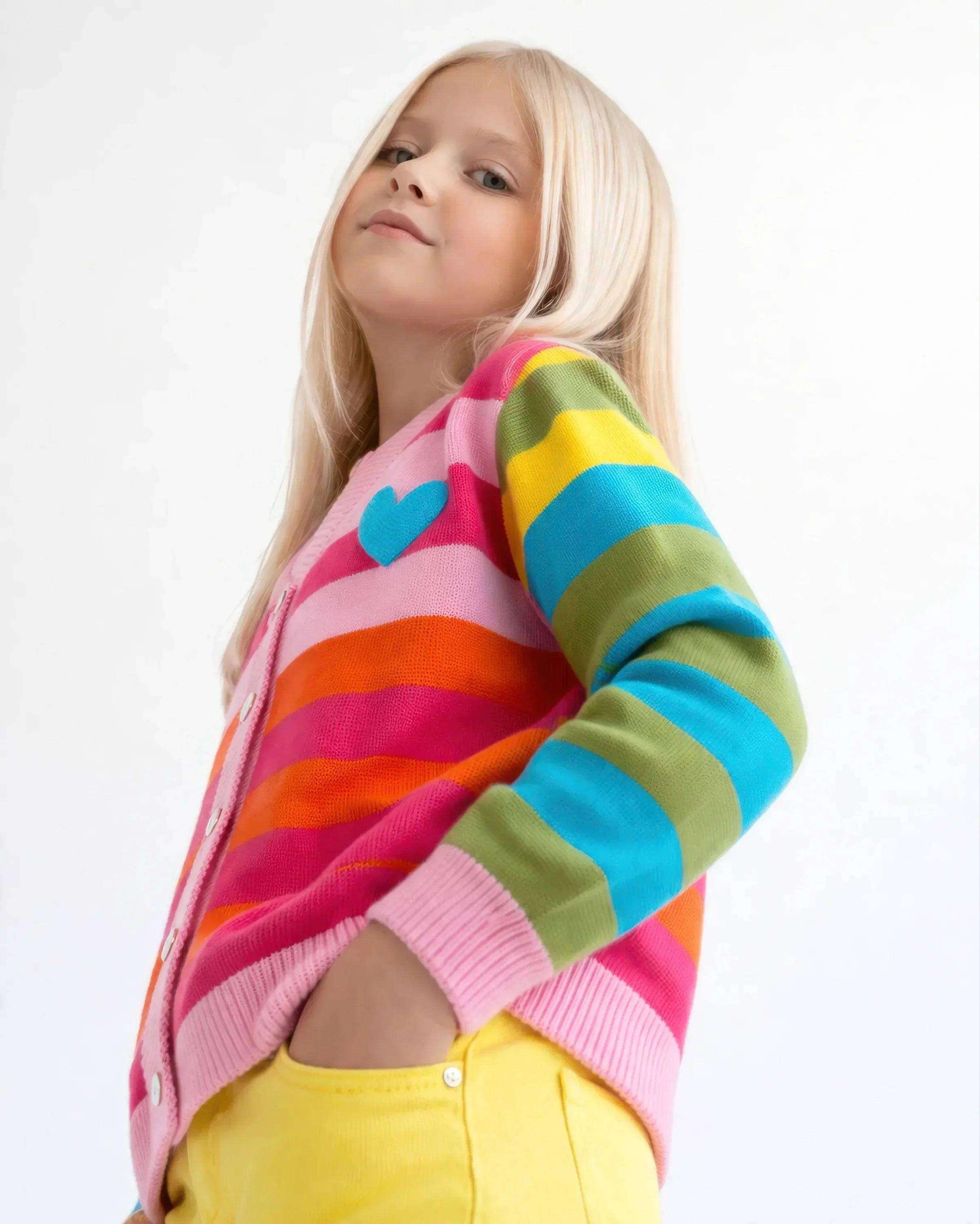 CHAQUETA RAYAS ROSA INFANTIL - Image 4