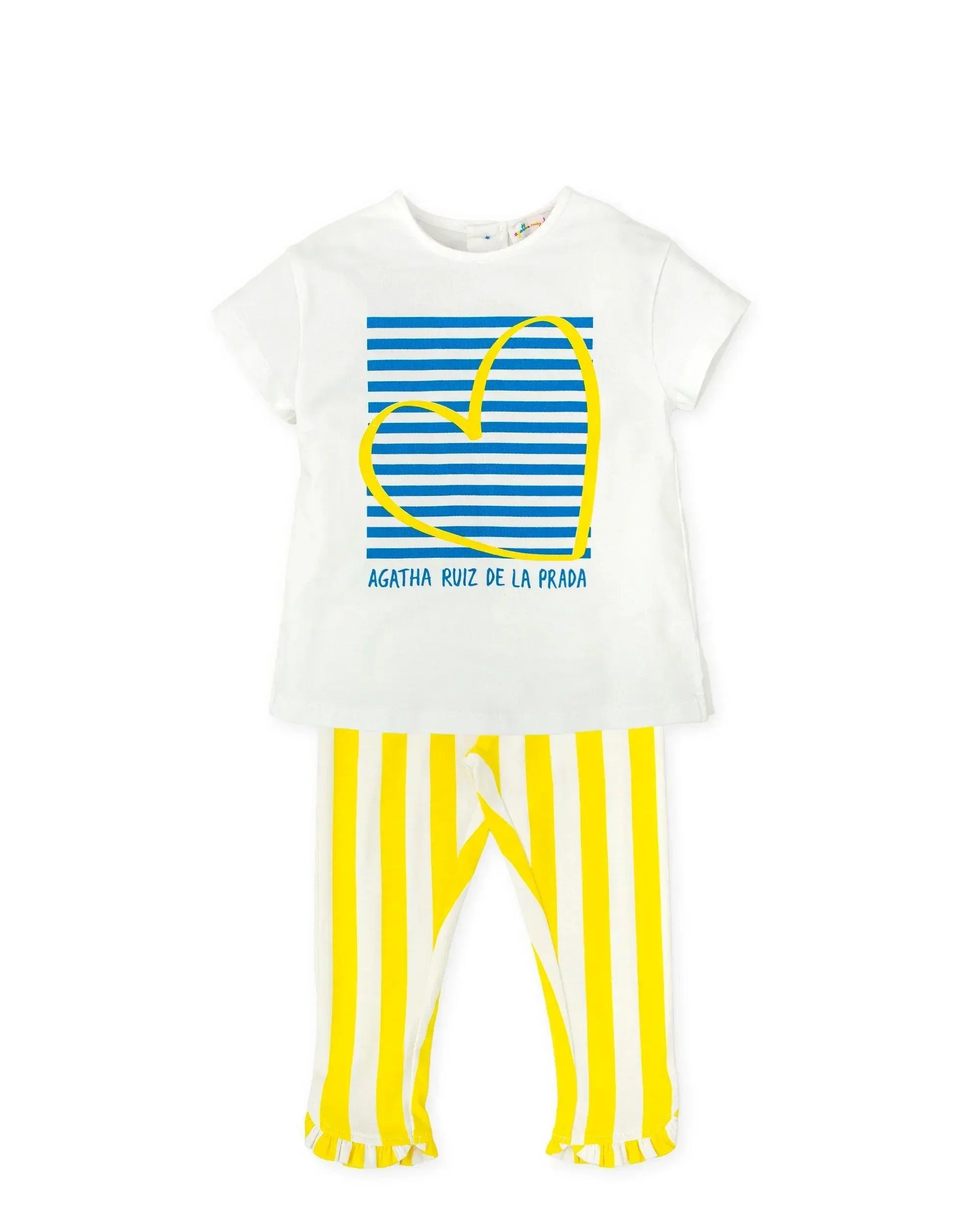 CONJUNTO CAMISETA + LEGGING RAYAS AMARILLAS