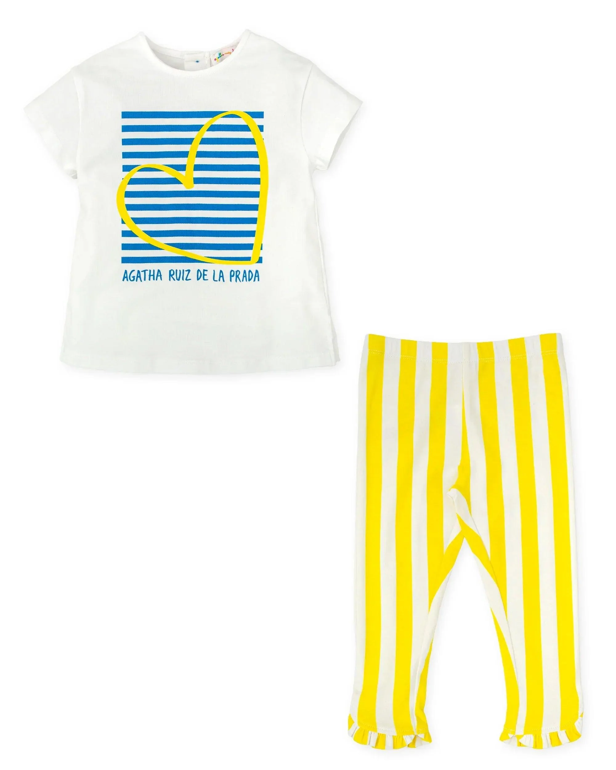 CONJUNTO CAMISETA + LEGGING RAYAS AMARILLAS - Image 3
