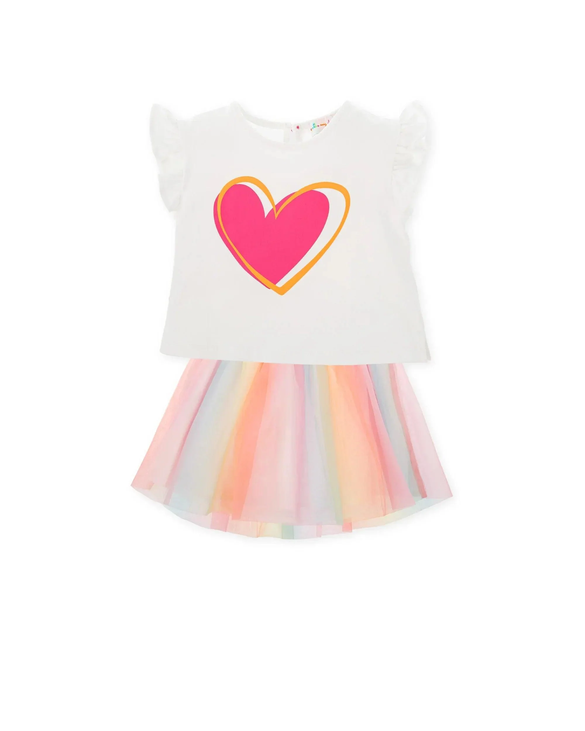 CONJUNTO FALDA TUL + CAMISETA CORAZON