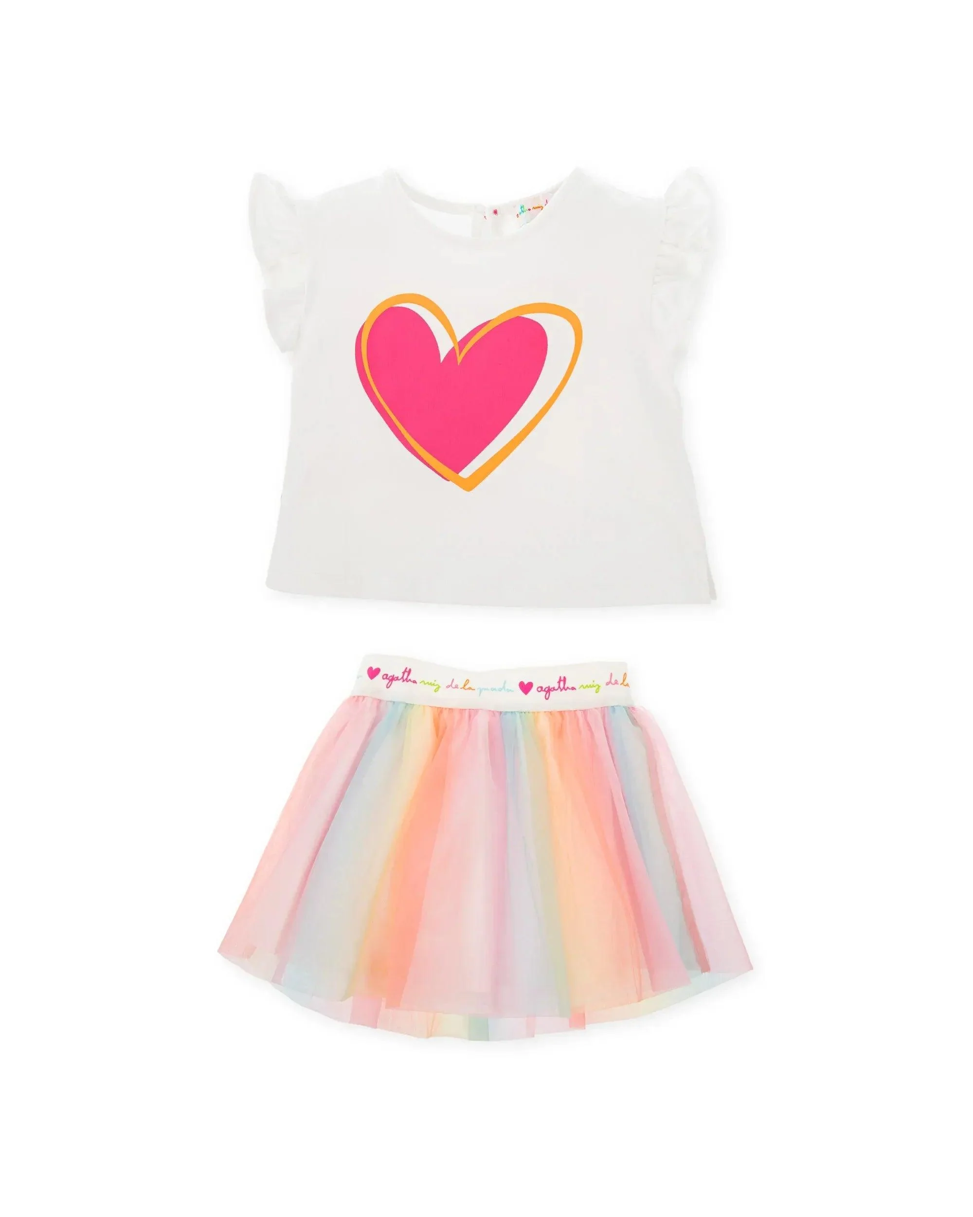 CONJUNTO FALDA TUL + CAMISETA CORAZON - Image 3