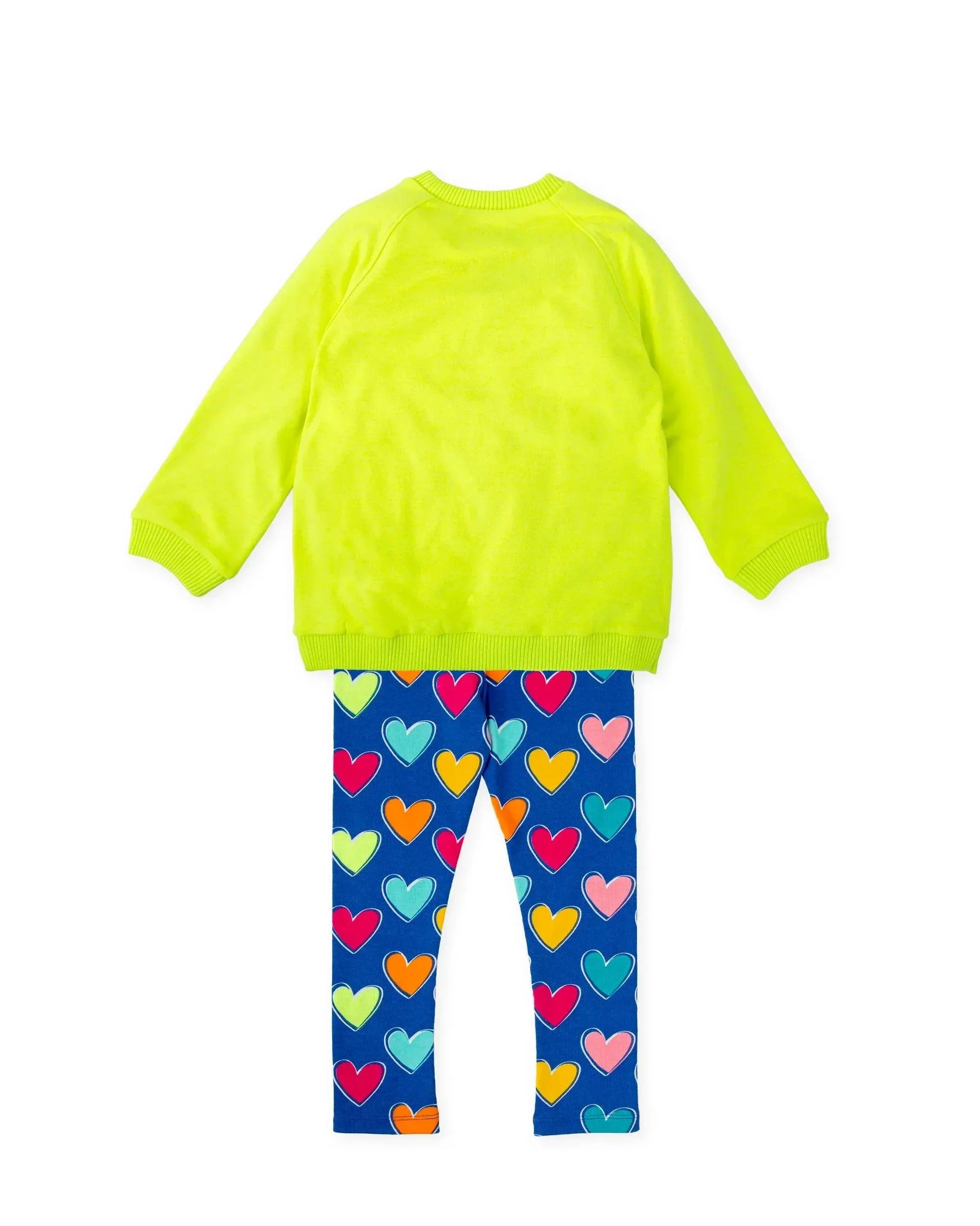 CONJUNTO SUDADERA LIMA Y LEGGINS CORAZONES - Image 3