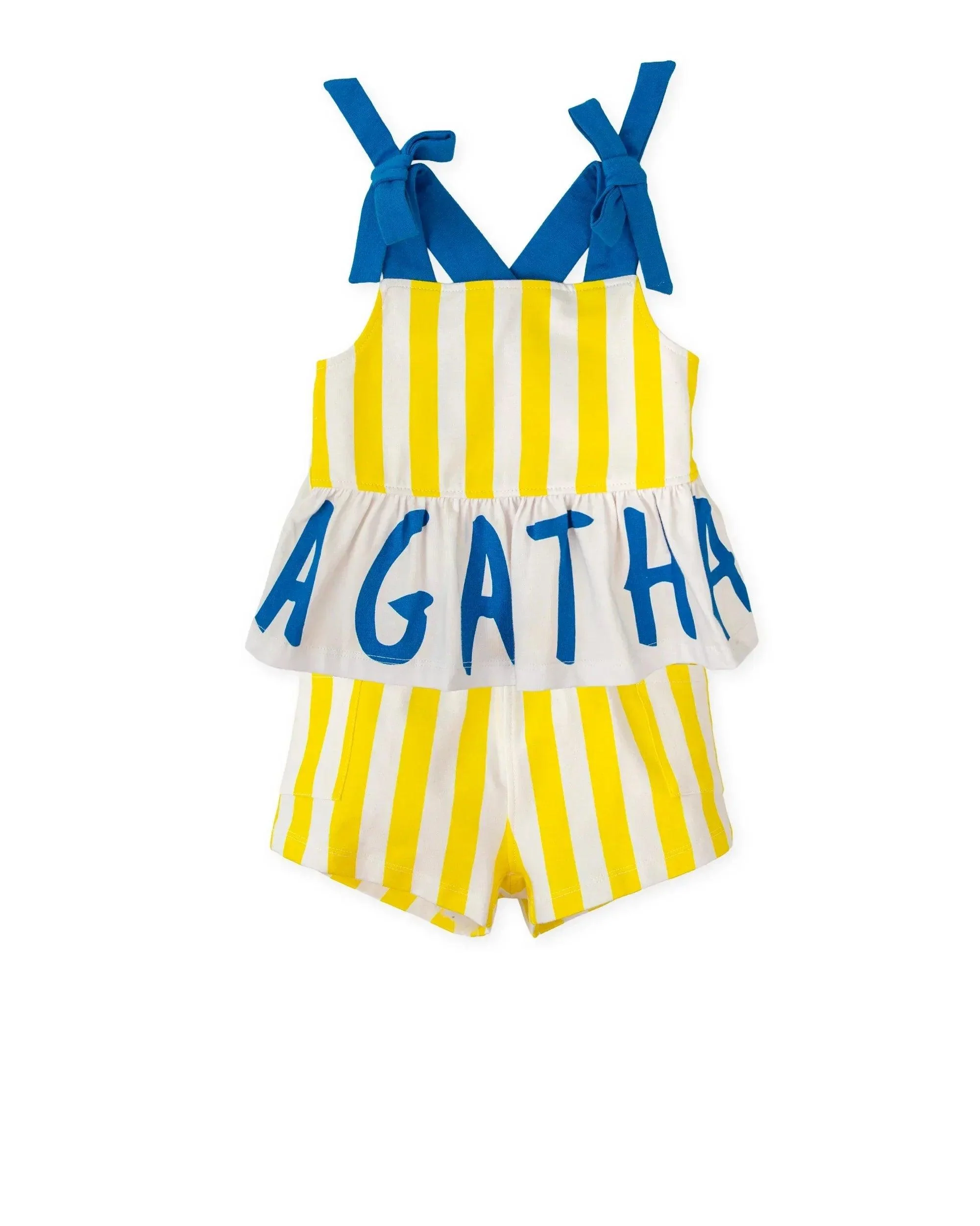 CONJUNTO TIRANTES AGATHA RAYAS AMARILLAS + SHORT