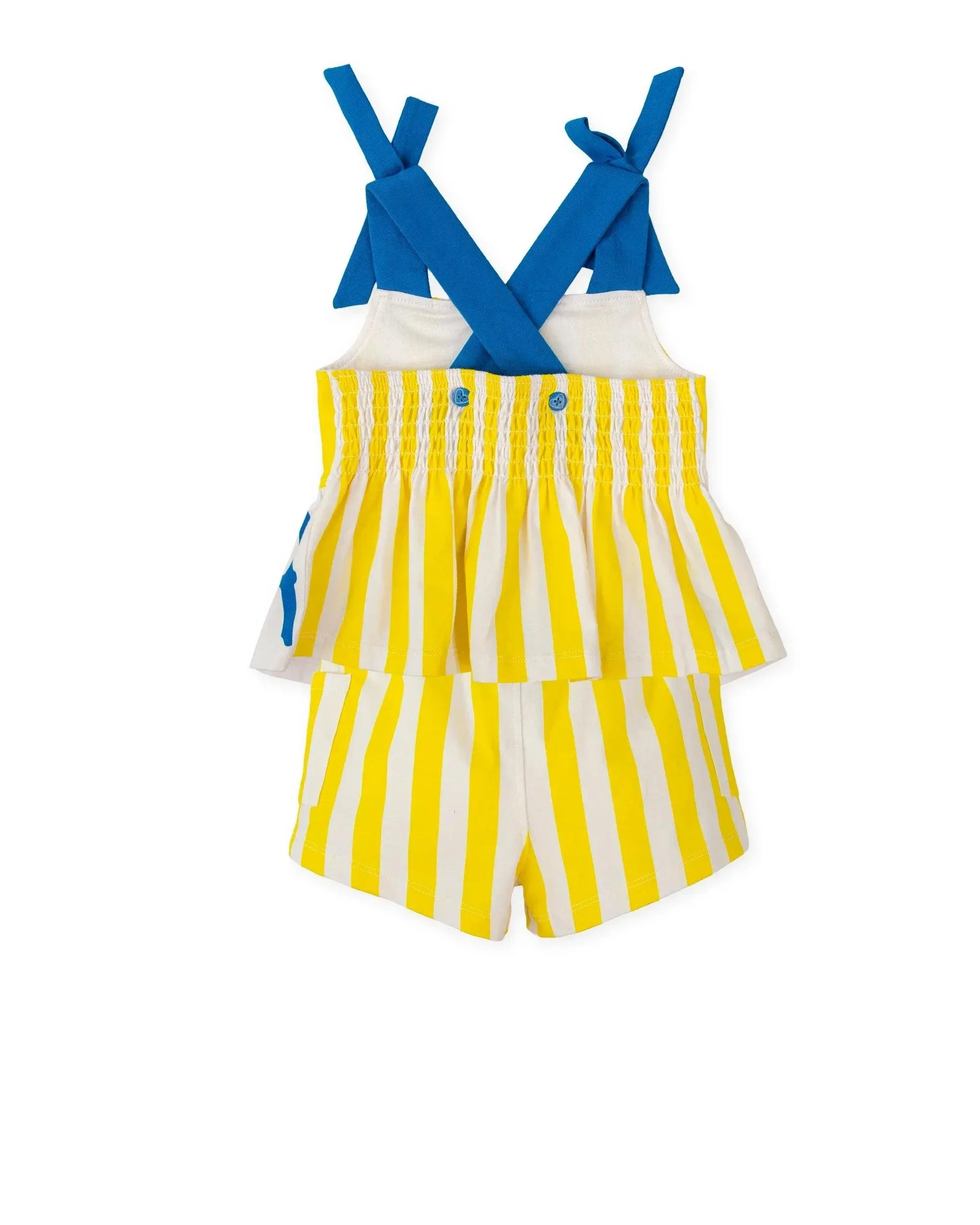 CONJUNTO TIRANTES AGATHA RAYAS AMARILLAS + SHORT - Image 2