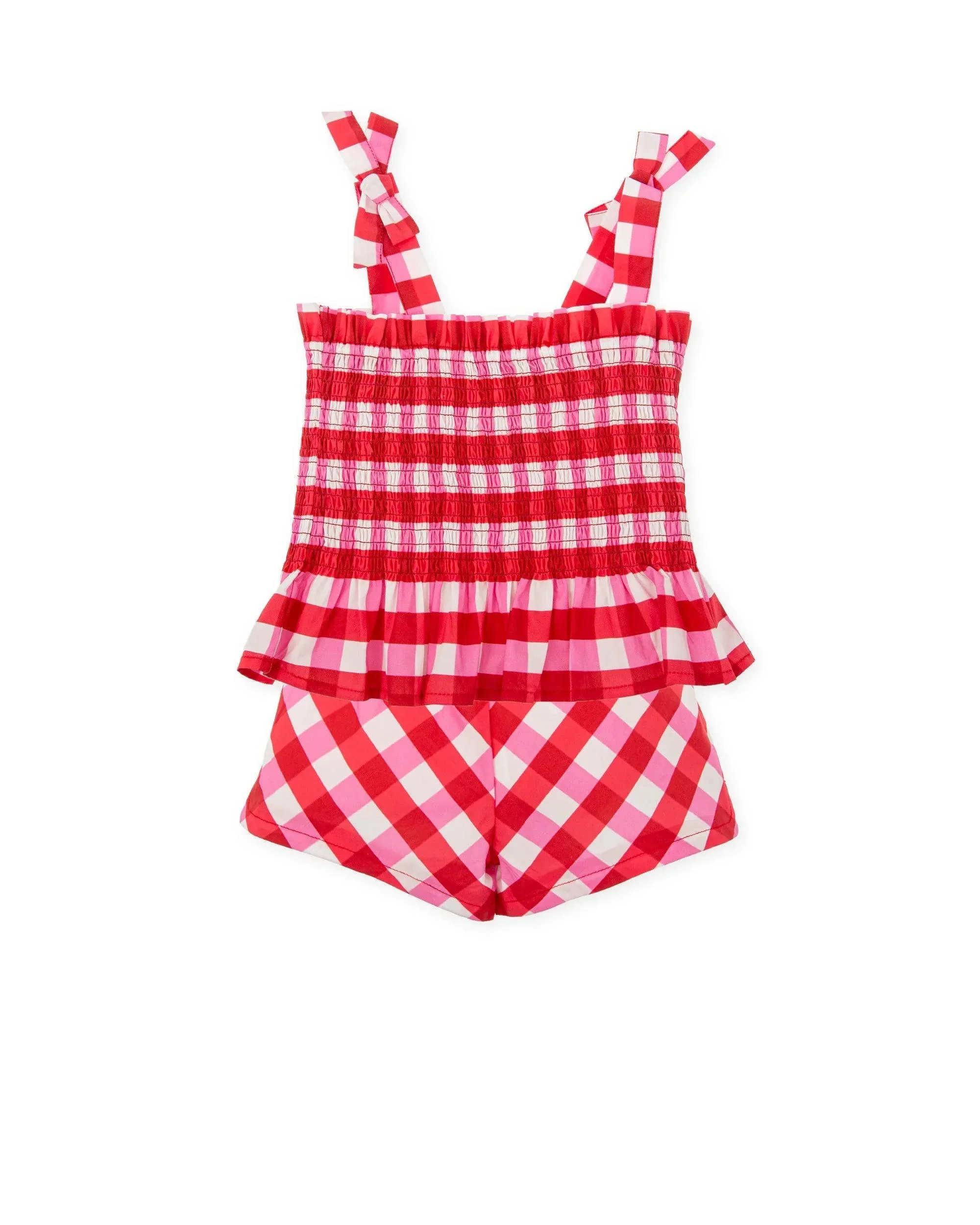 CONJUNTO TIRANTES VICHY ROJO + SHORTS - Image 2