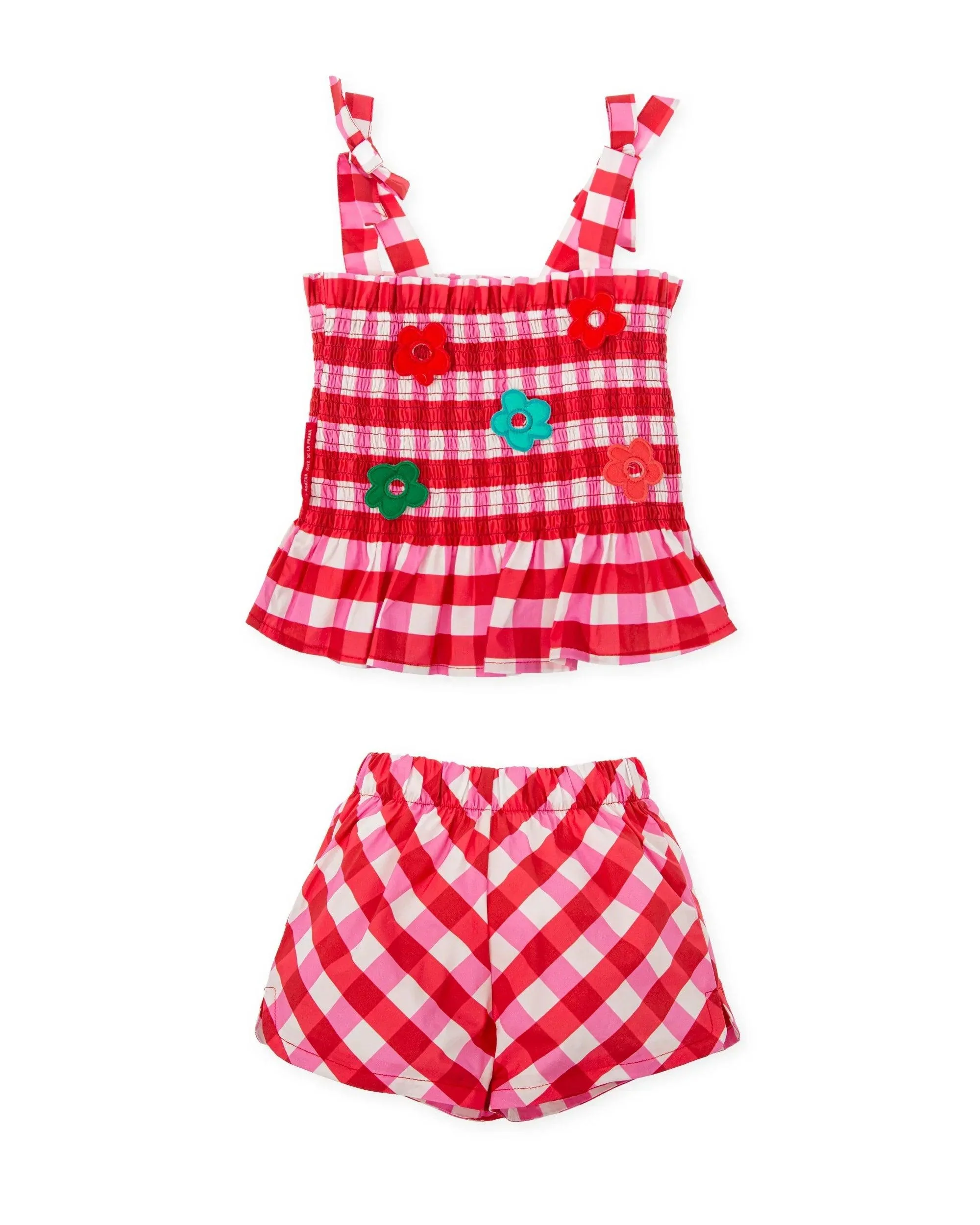 CONJUNTO TIRANTES VICHY ROJO + SHORTS - Image 3