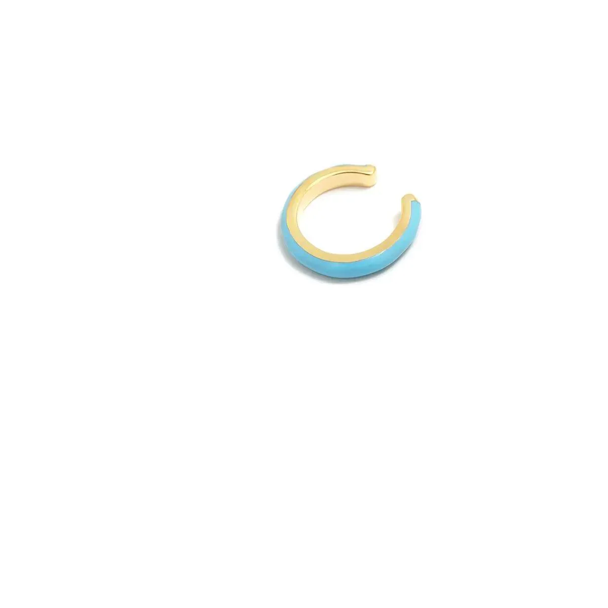 EARCUFF AZUL BAÑO ORO