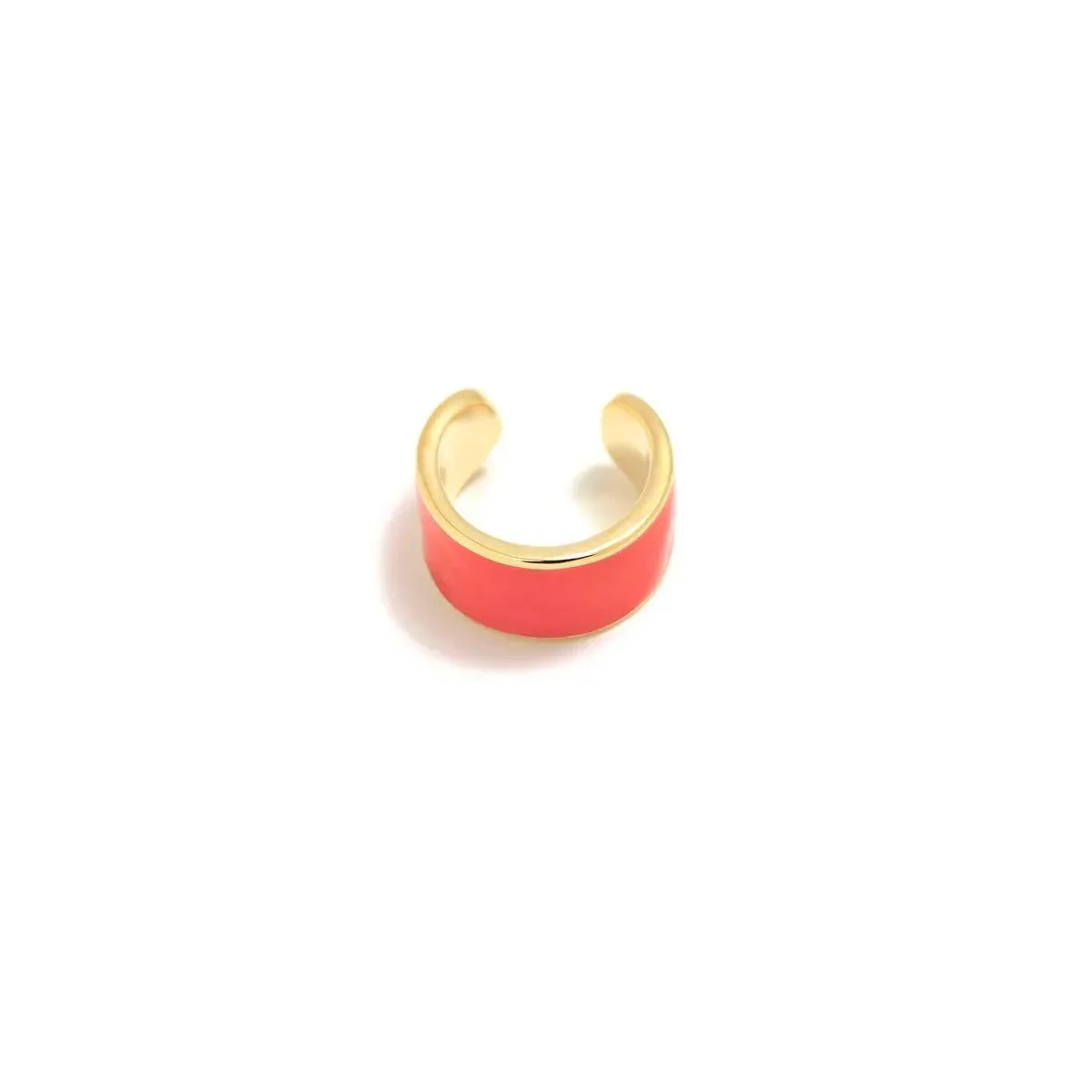 EARCUFF VITOLA CORAL BAÑO ORO