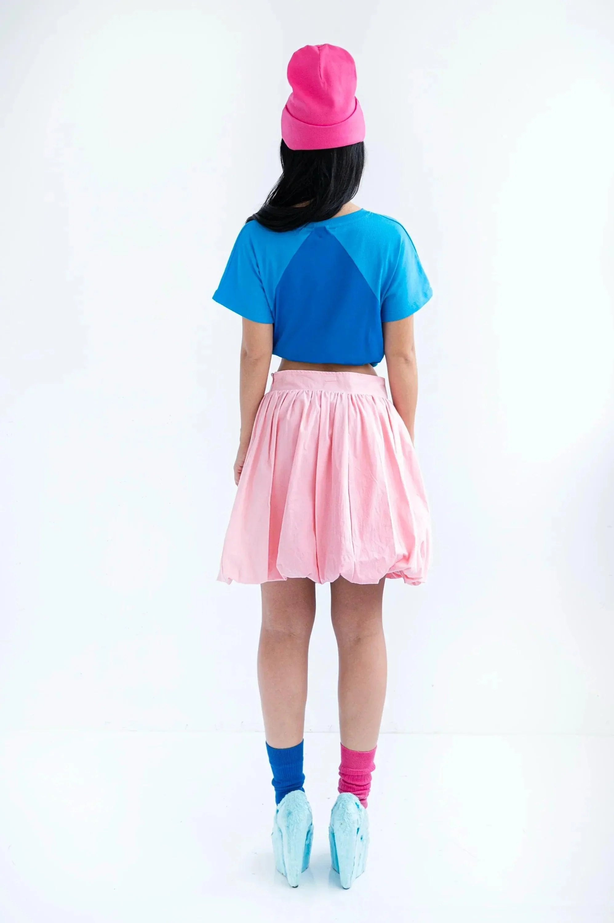 FALDA GLOBO CORTA ROSA - Image 3