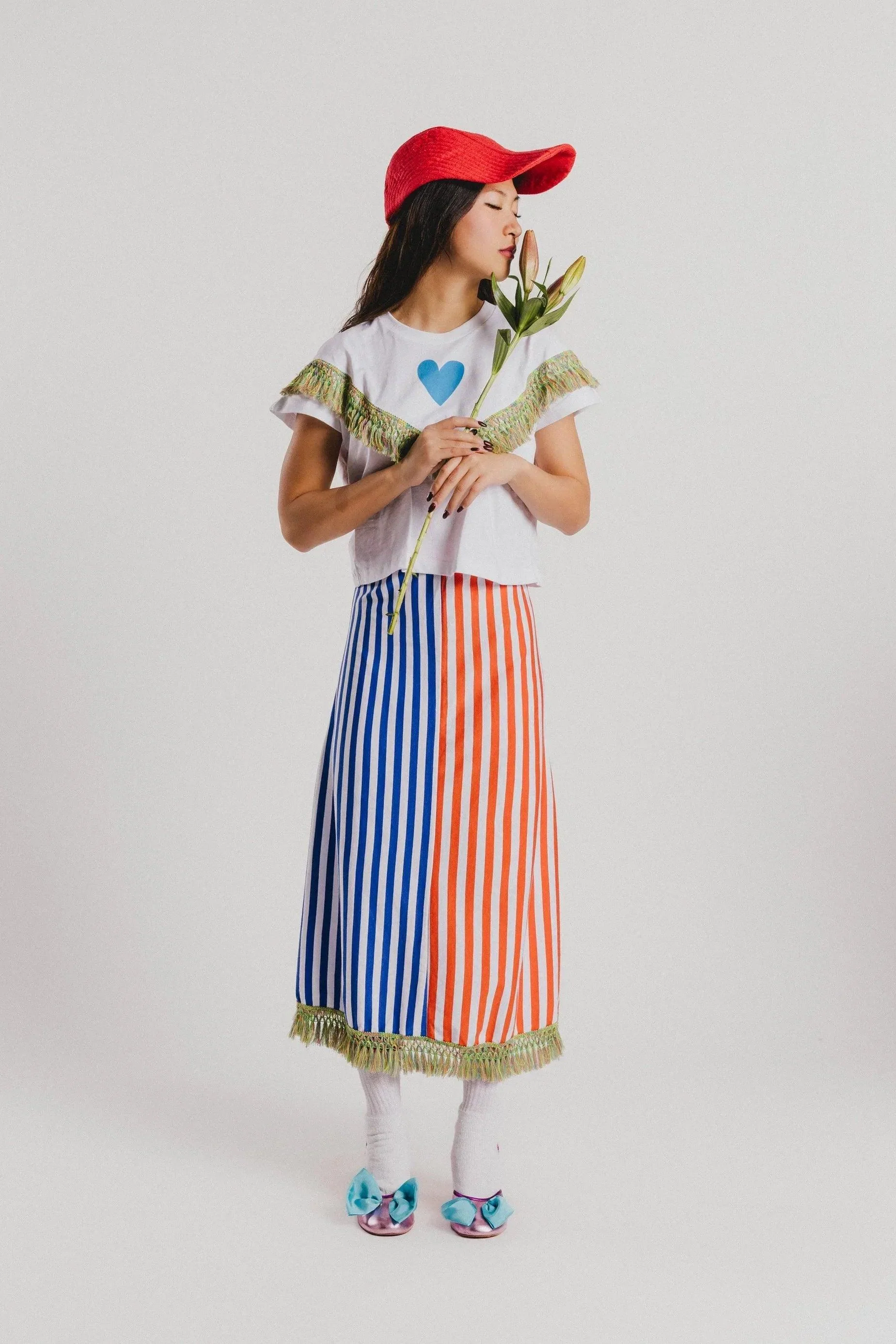 FALDA RAYAS BICOLOR FLECOS - Image 2