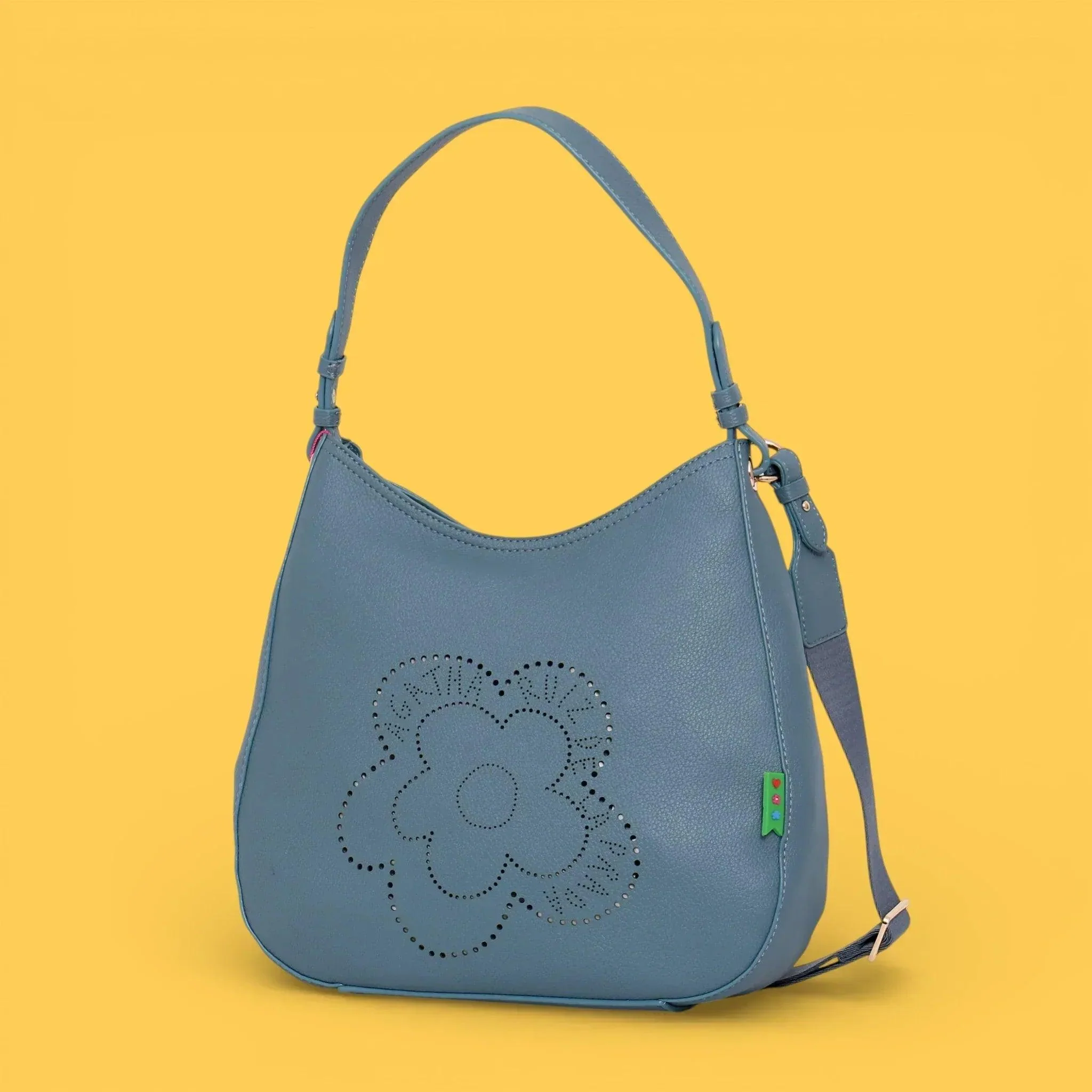 HOBO CALADO FLOR AZUL