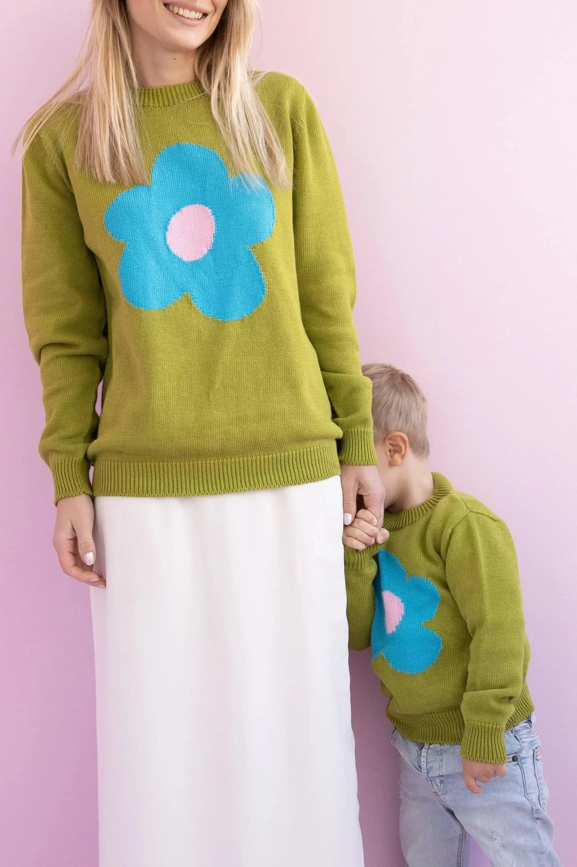 JERSEY ALGODON MUJER VERDE FLOR