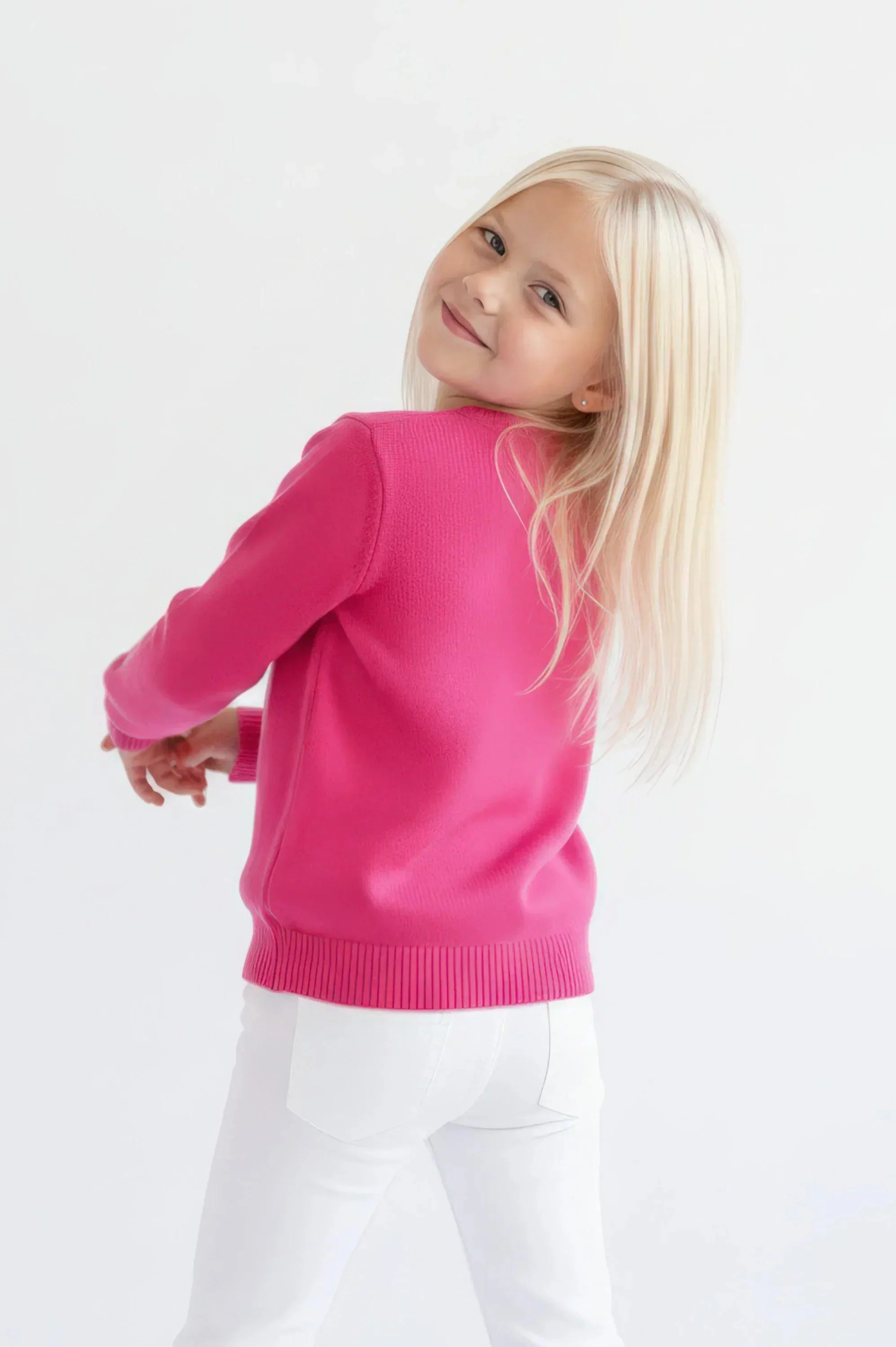 JERSEY FUCSIA ALGODON INFANTIL CORAZON - Image 4
