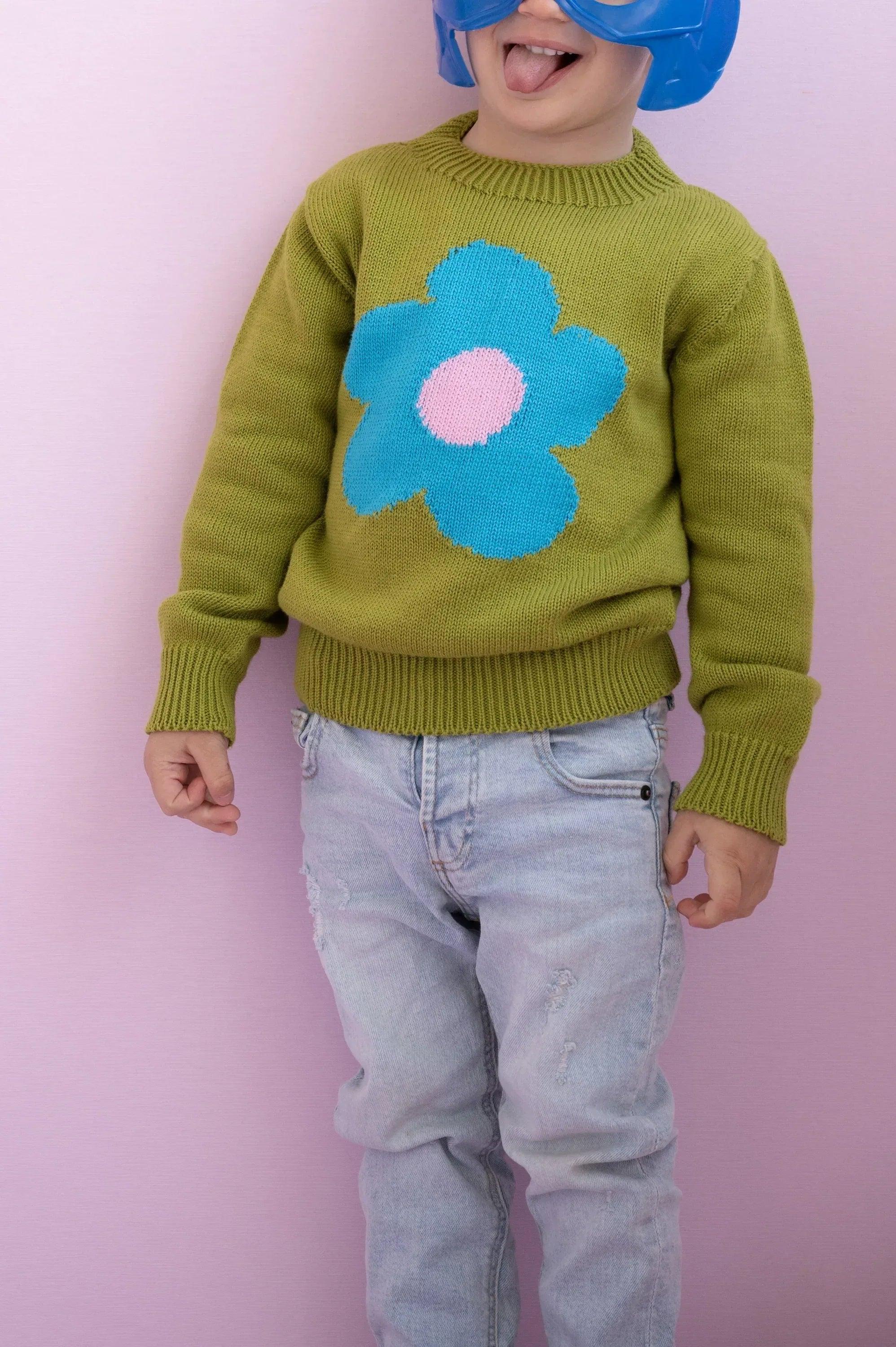 JERSEY VERDE ALGODON INFANTIL FLOR - Image 5