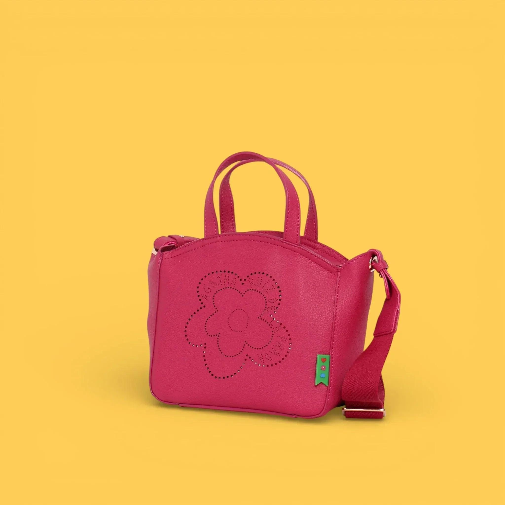 MINI TOTE CALADO FLOR FUCSIA - Image 3