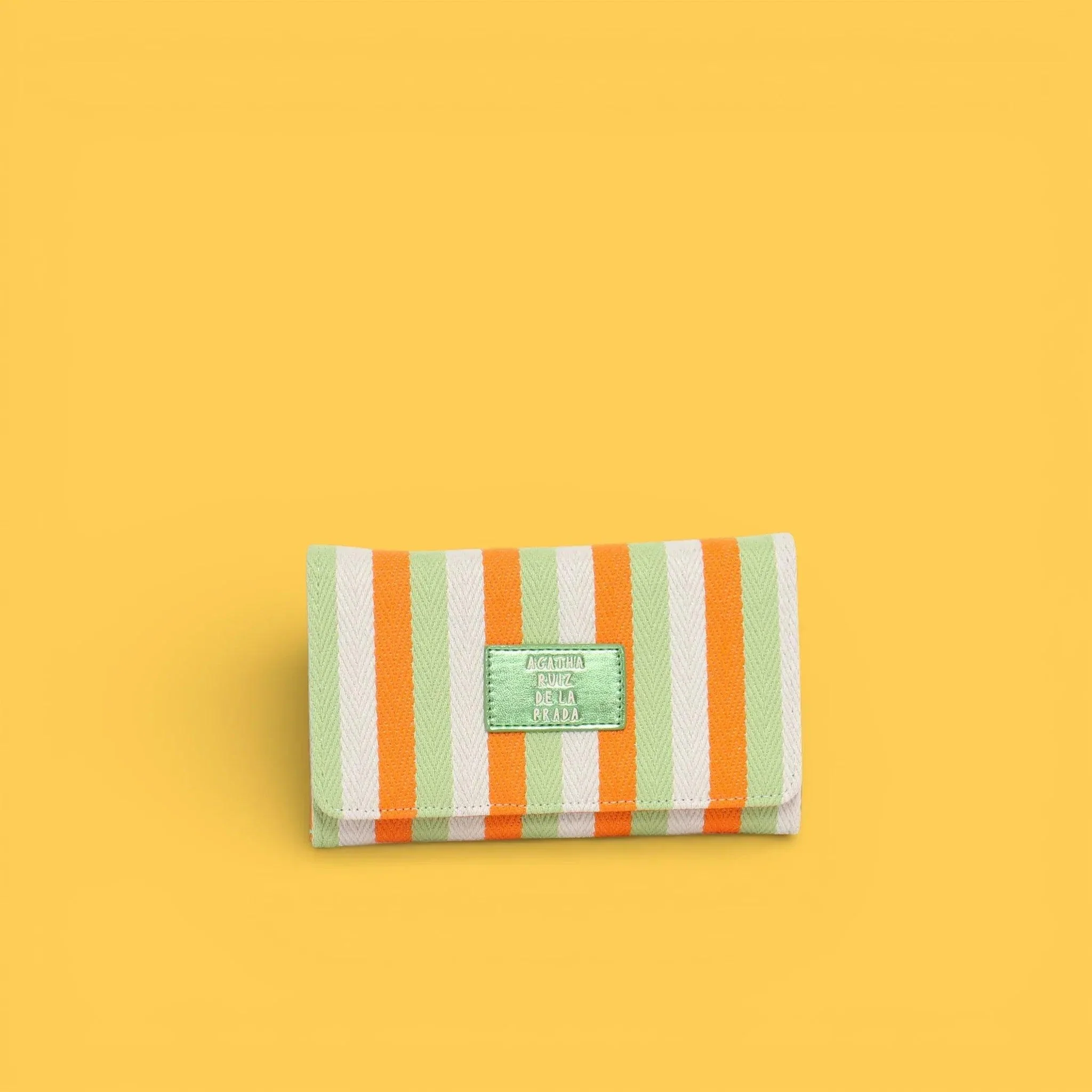 MONEDERO LONA LINEAS NARANJA