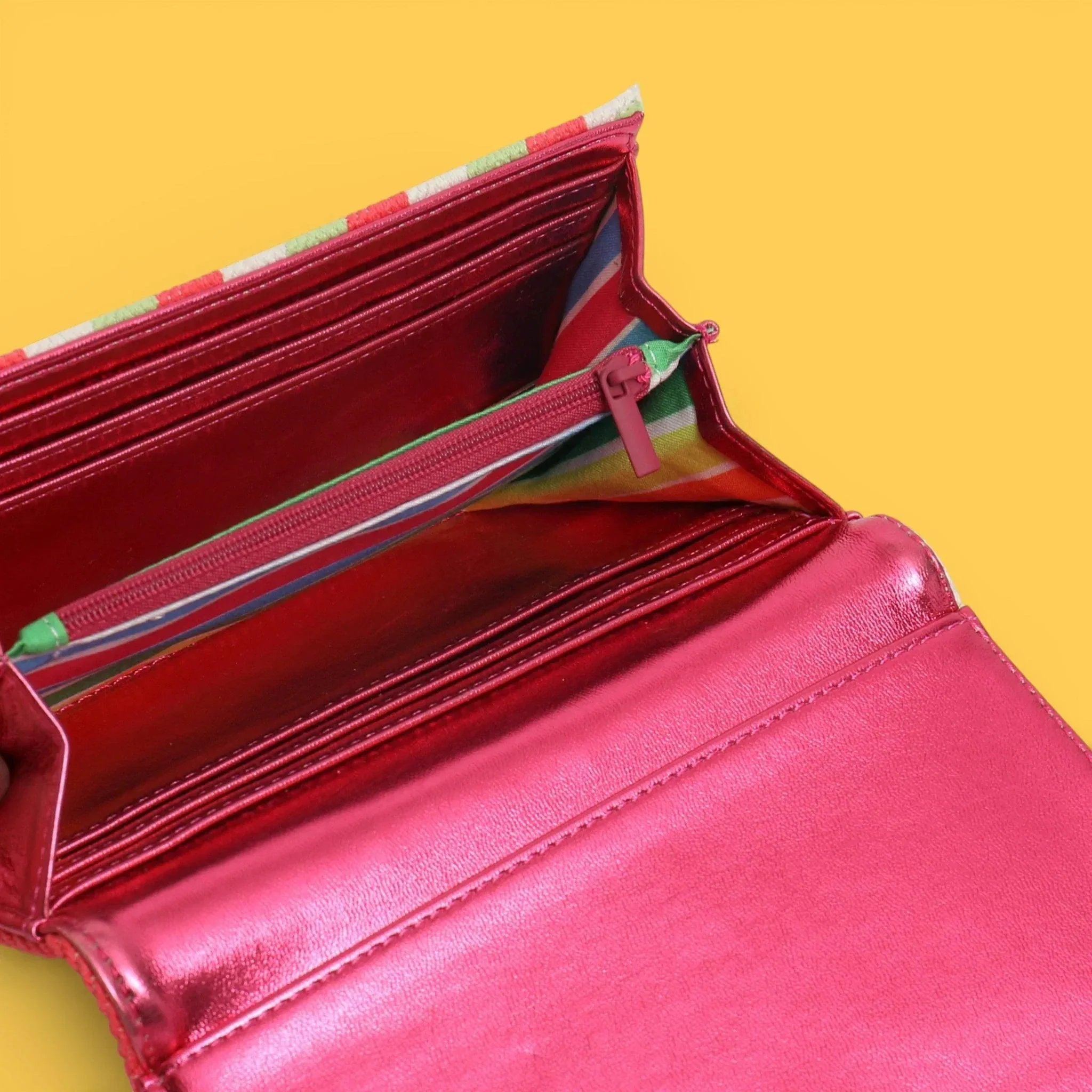 MONEDERO LONA LINEAS ROSA - Image 3