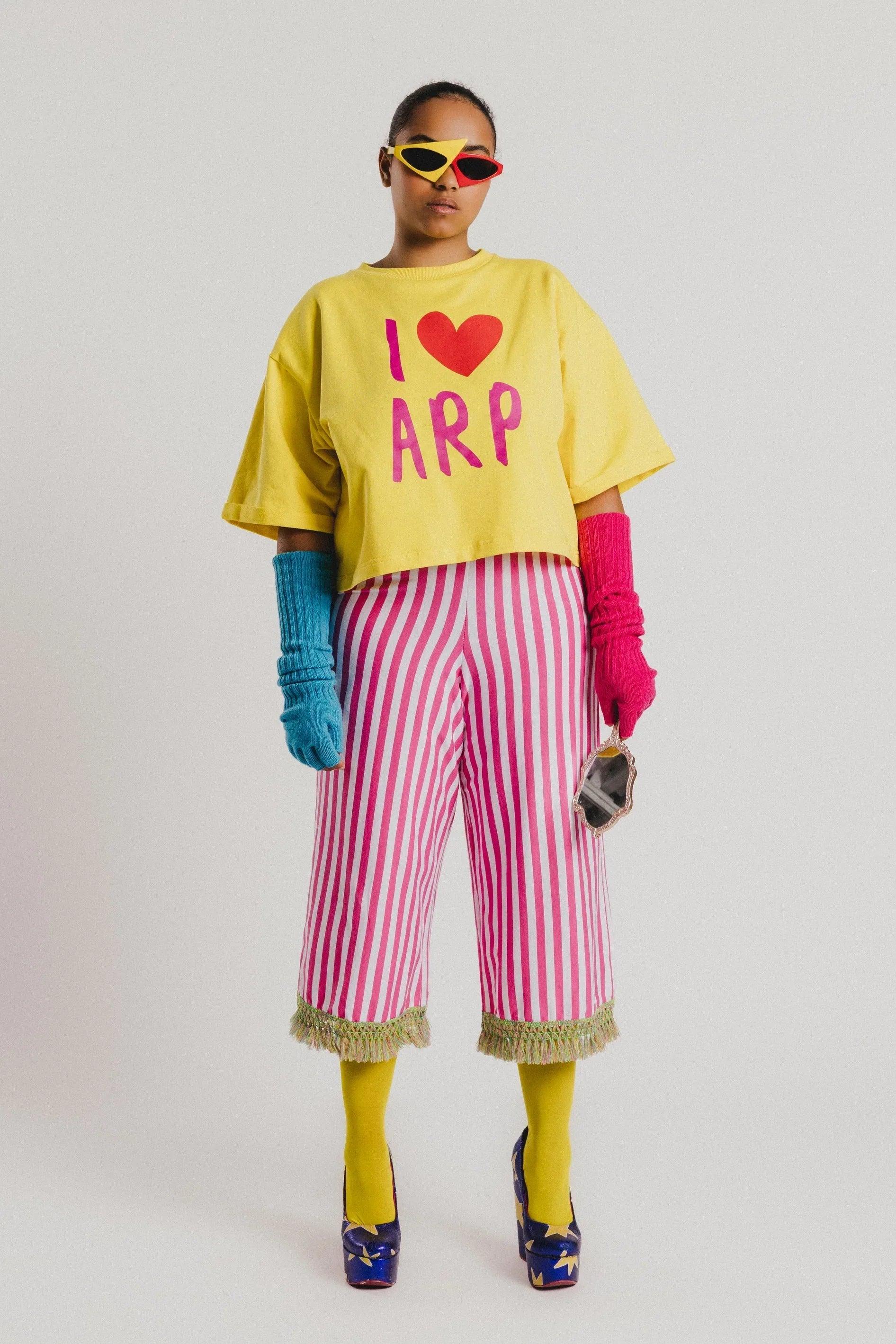 PANTALON CULOTTE RAYAS FUCSIA