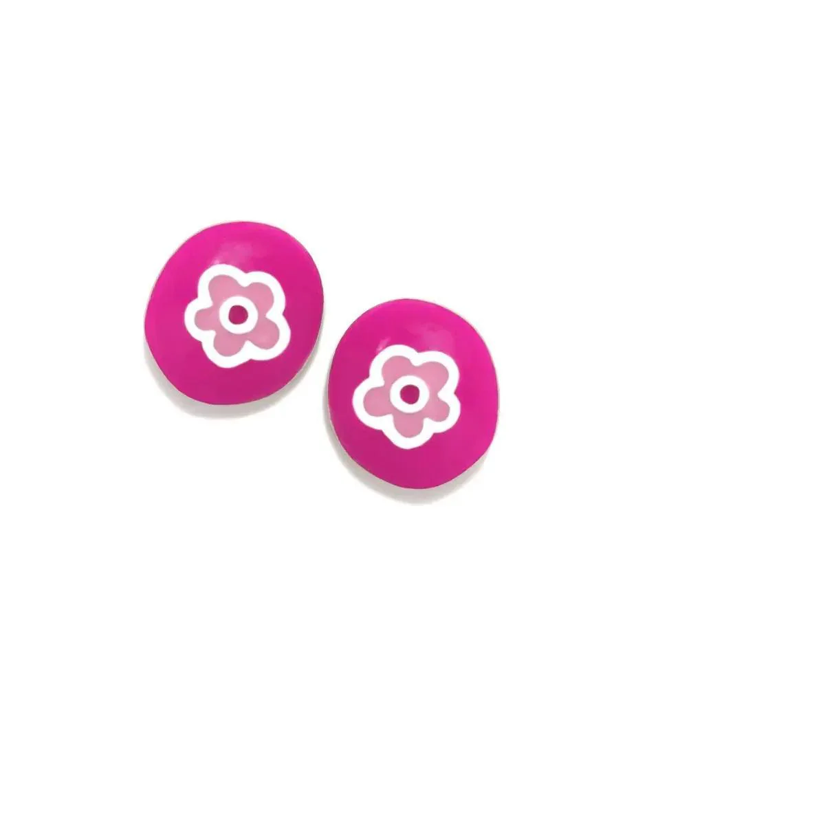 PENDIENTE FUN FUCSIA FLOR