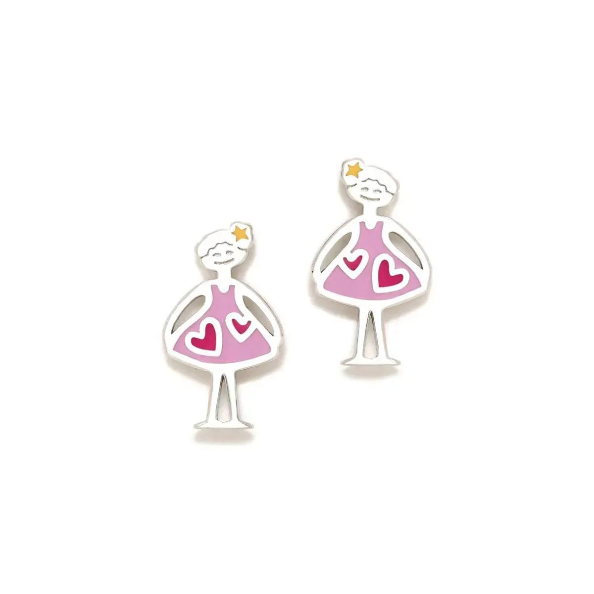 PENDIENTES AGATHITAS TRAJE LILA