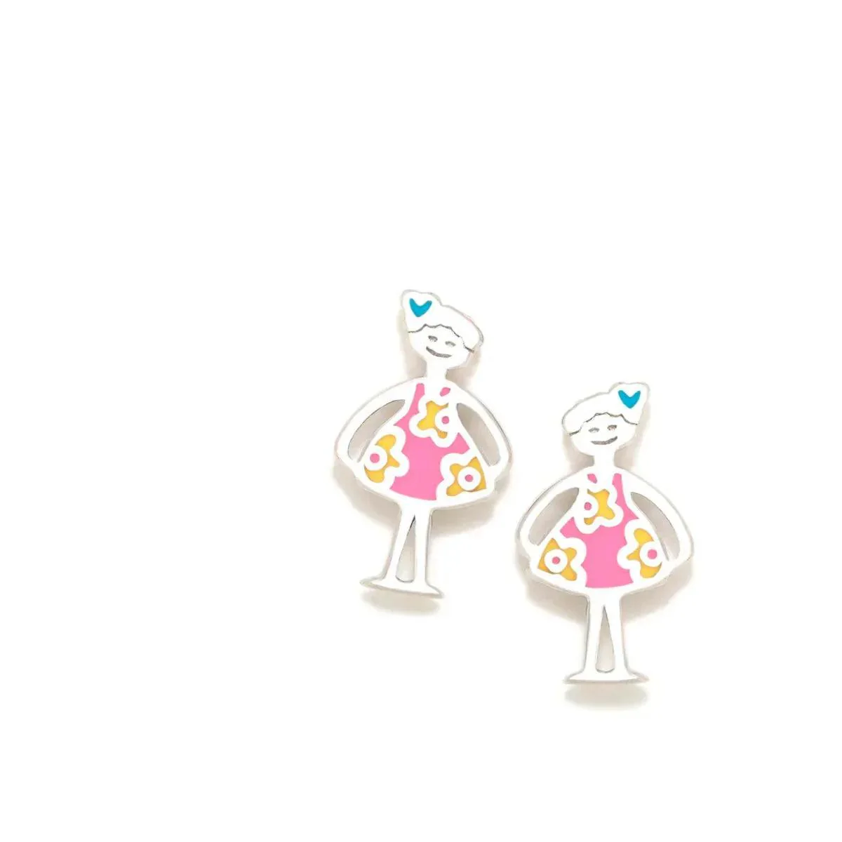 PENDIENTES AGATHITAS TRAJE ROSA