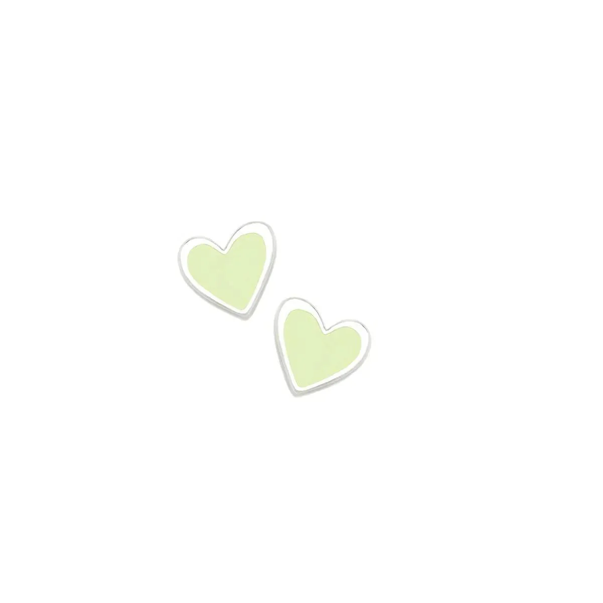 PENDIENTES VERDE PASTEL CORAZON