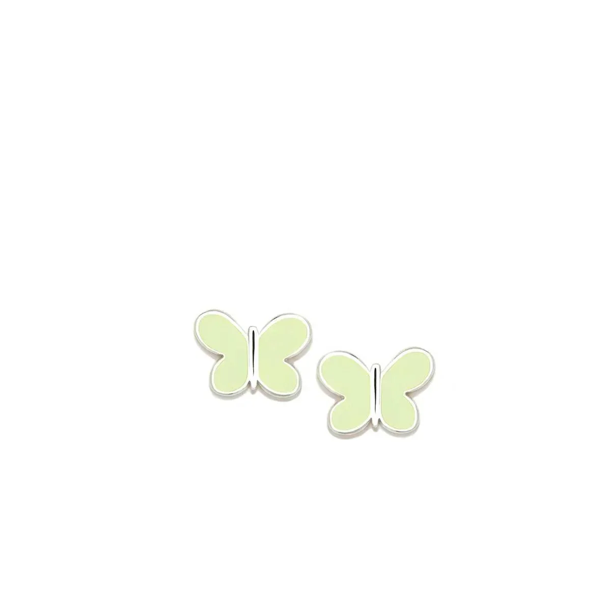 PENDIENTES VERDE PASTEL MARIPOSAS