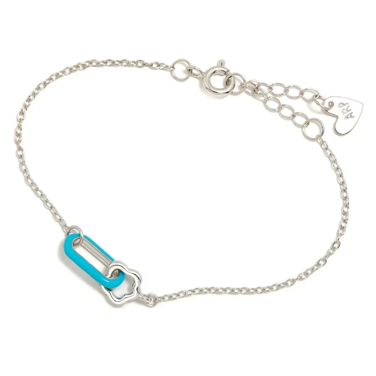 PULSERA FLOR LINK AGUA